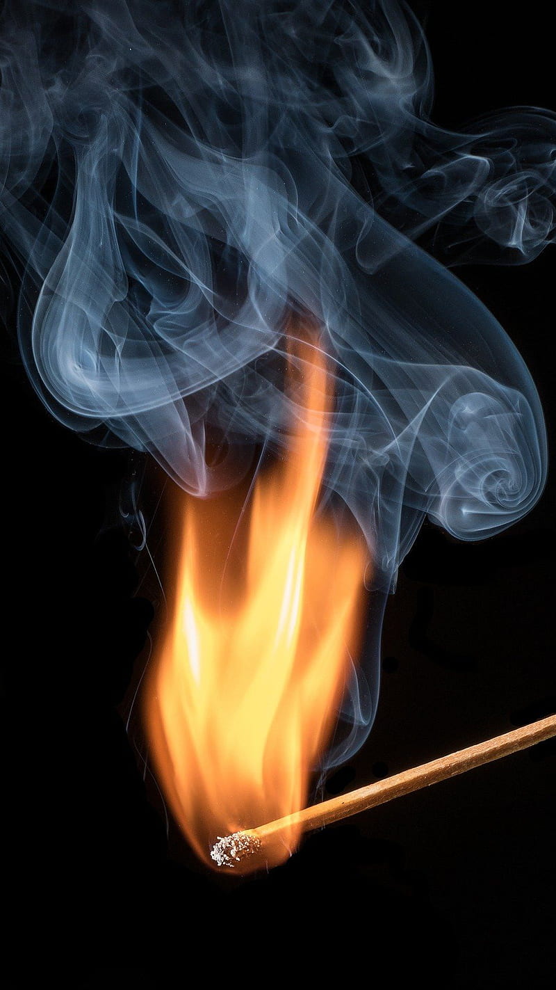 800x1423 Matchstick fire, matchstick fire, smoke, HD phone wallpaper