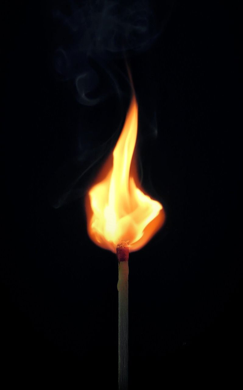 798x1280 Matchstick Fire Flame