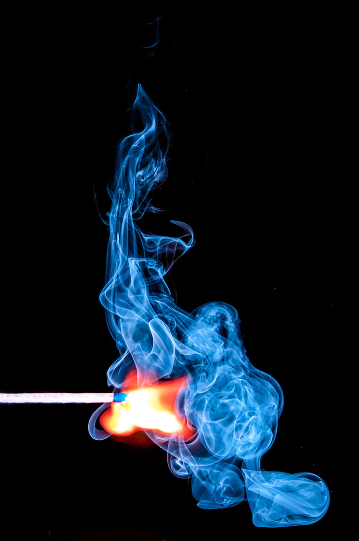 728x1096 Royalty Free Photo: Smoke From Lighted Match Stick