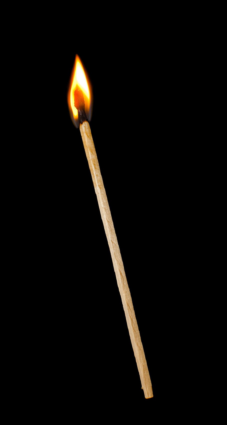 910x1698 black, isolated, match, fire, stick, flame, burning, matchstick