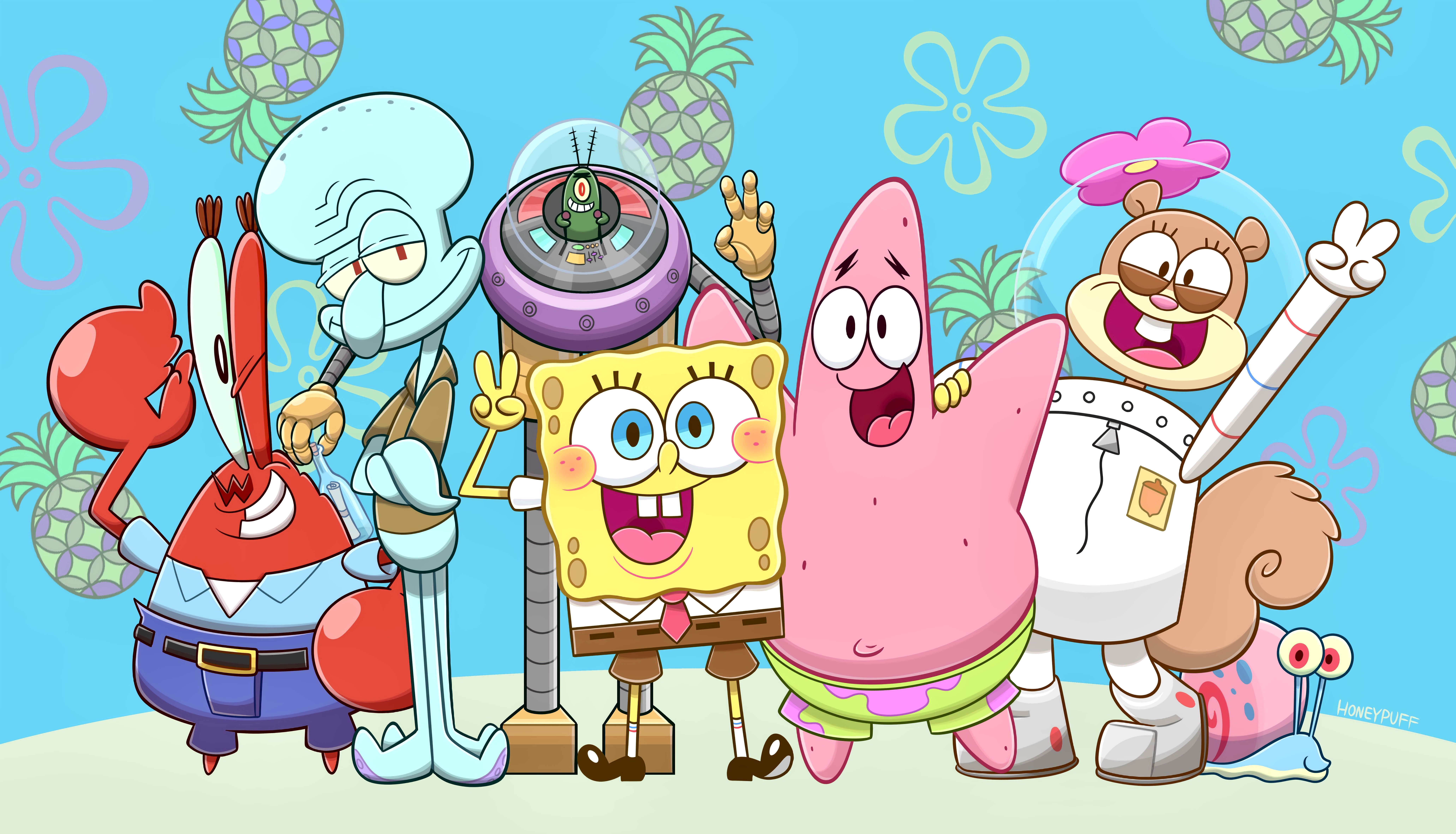 8248x4728 SpongeBob SquarePants 8K Ultra HD TV Show Wallpaper Celebrationx4728