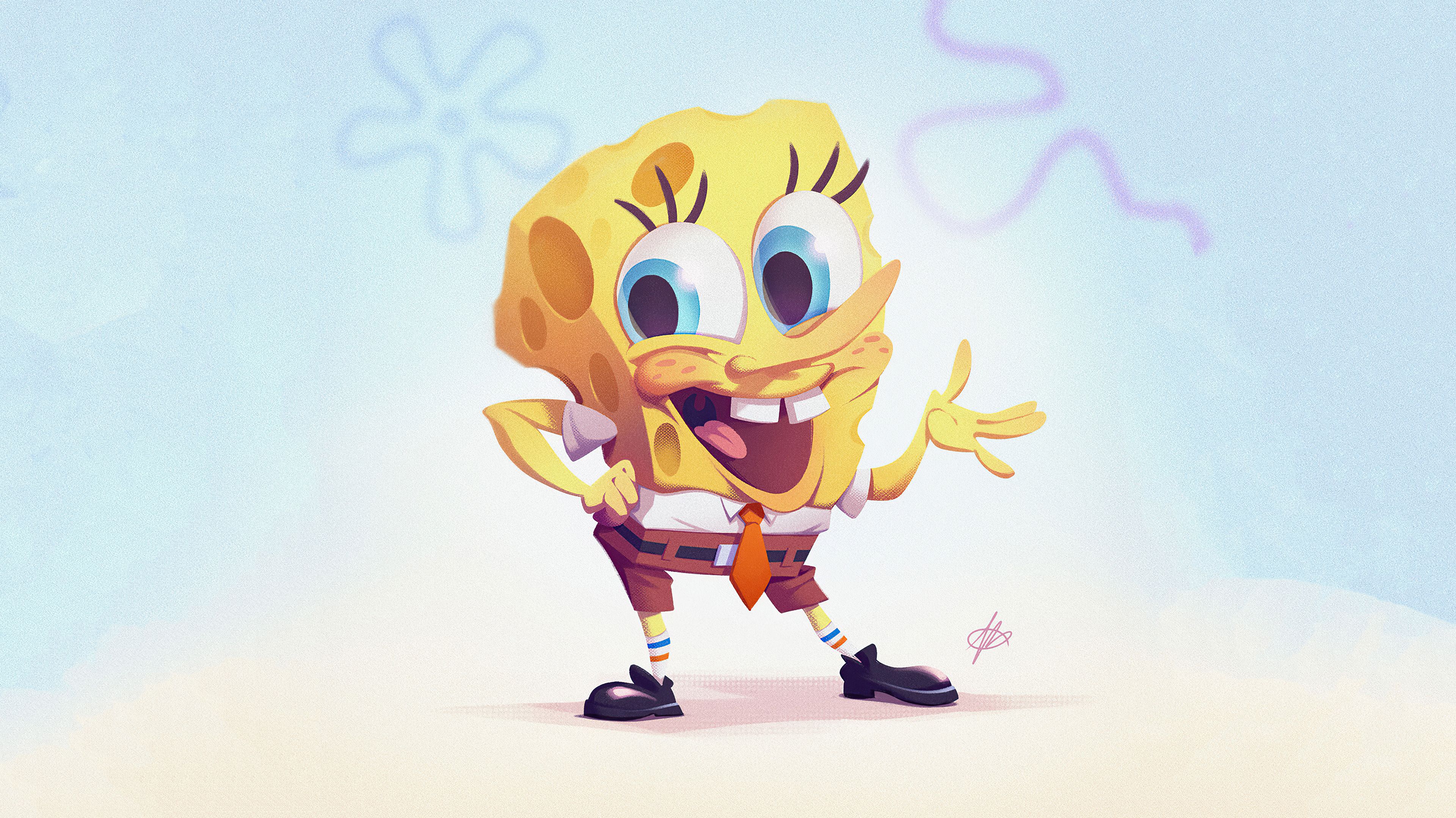 3840x2160 Spongebob Art 4k Wallpaper, HD Cartoons Wallpaper, 4k Wallpaper, Image, Background, Photos and Picture