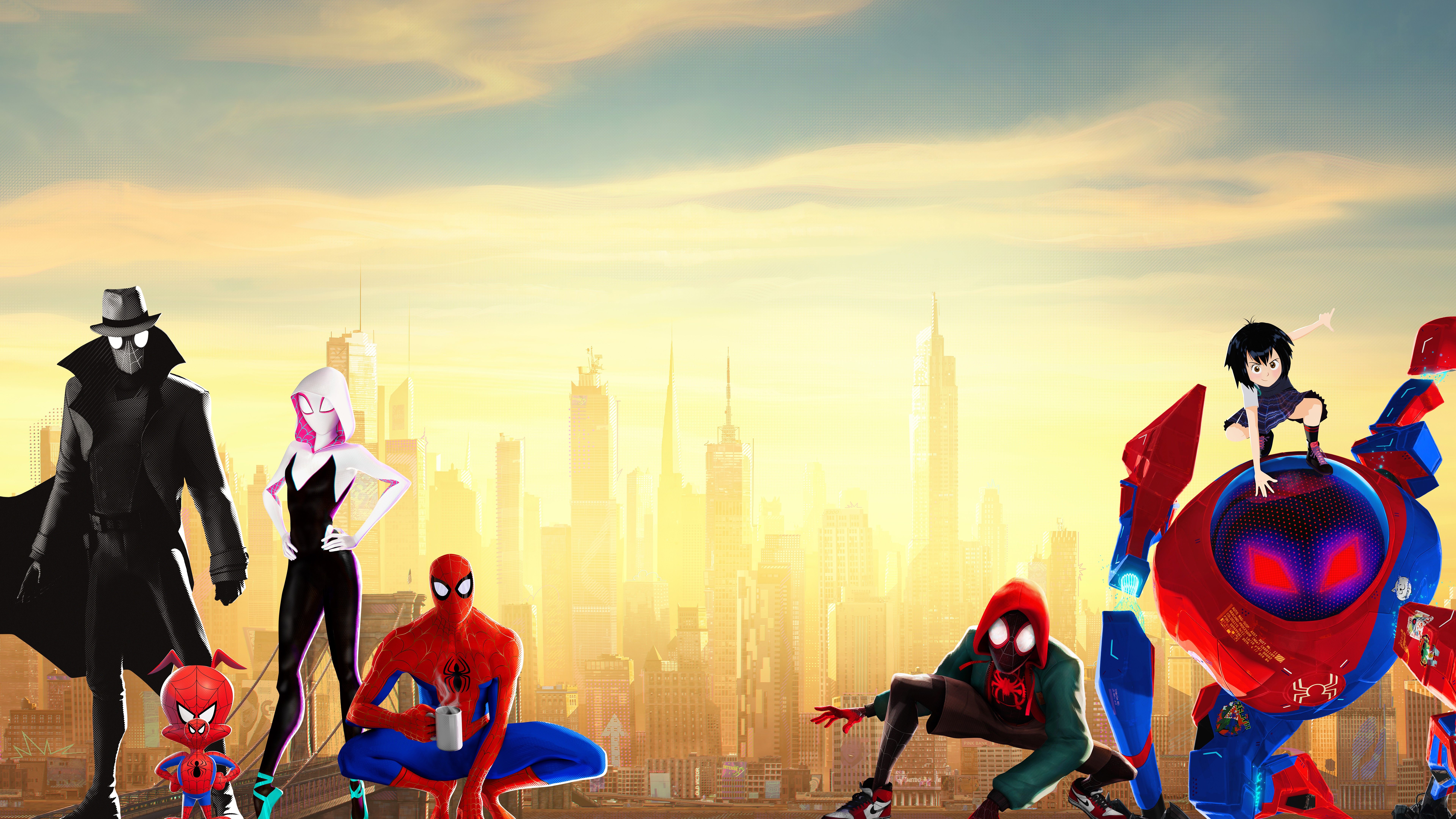 7680x4320 Spider Man Into The Spider Verse 4K 8K Wallpaper