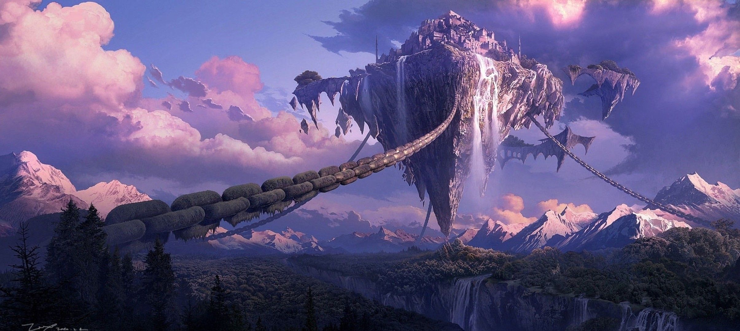 2410x1080 Fantasy Landscape Picture and Image: Free HD Downloads
