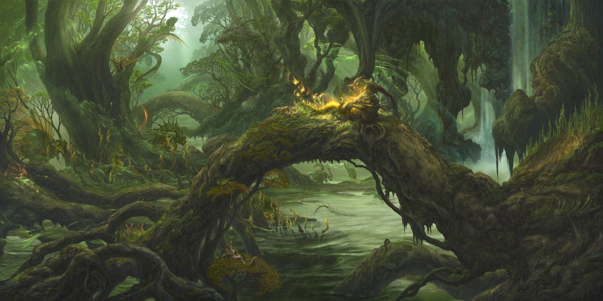 2000x999 Fantasy Jungle Best Wallpaper 111488