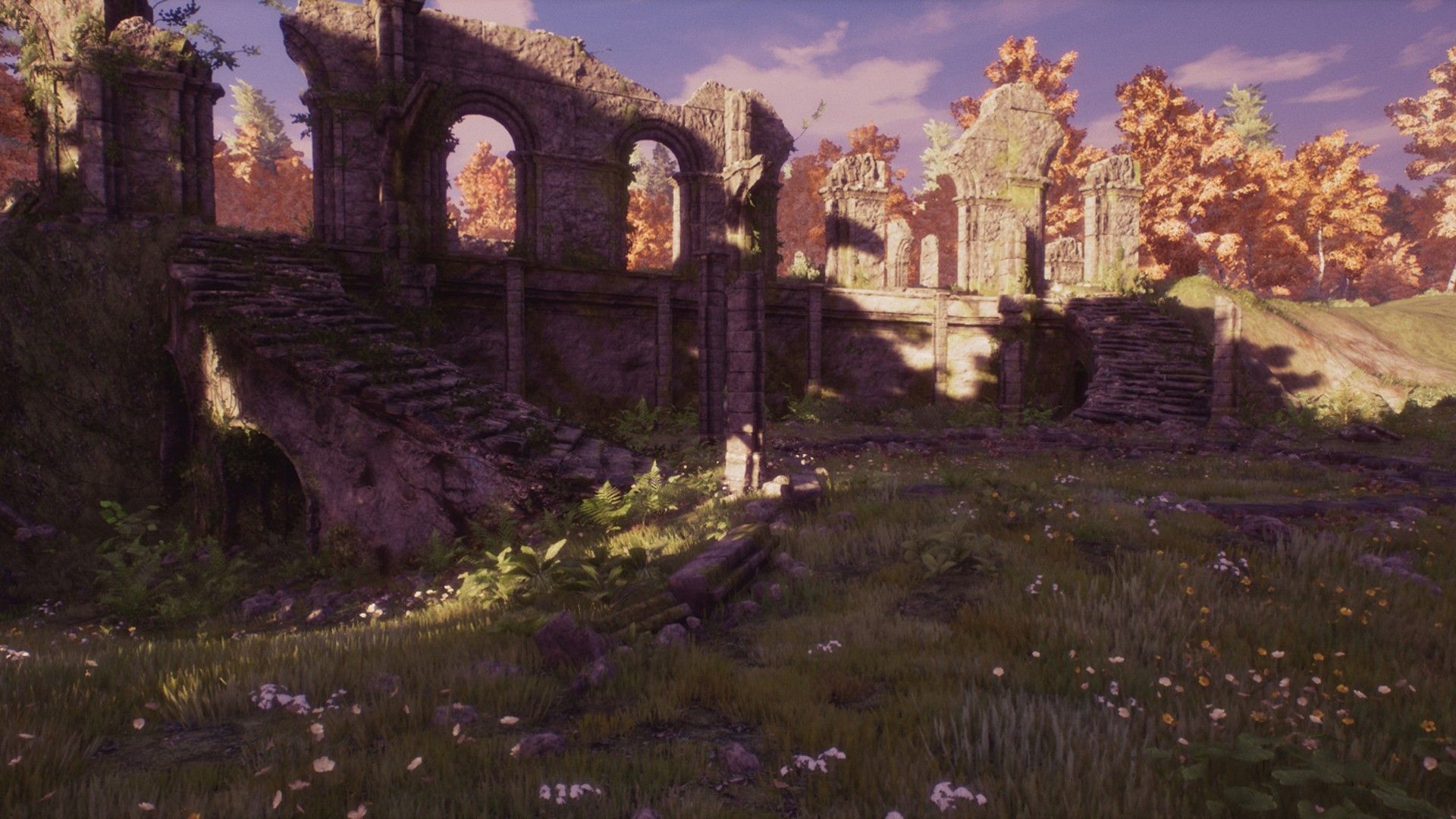 1920x1080 Final Fantasy XIV Old Broken Castle With Green Grass HD Final Fantasy XIV Games Wallpaper
