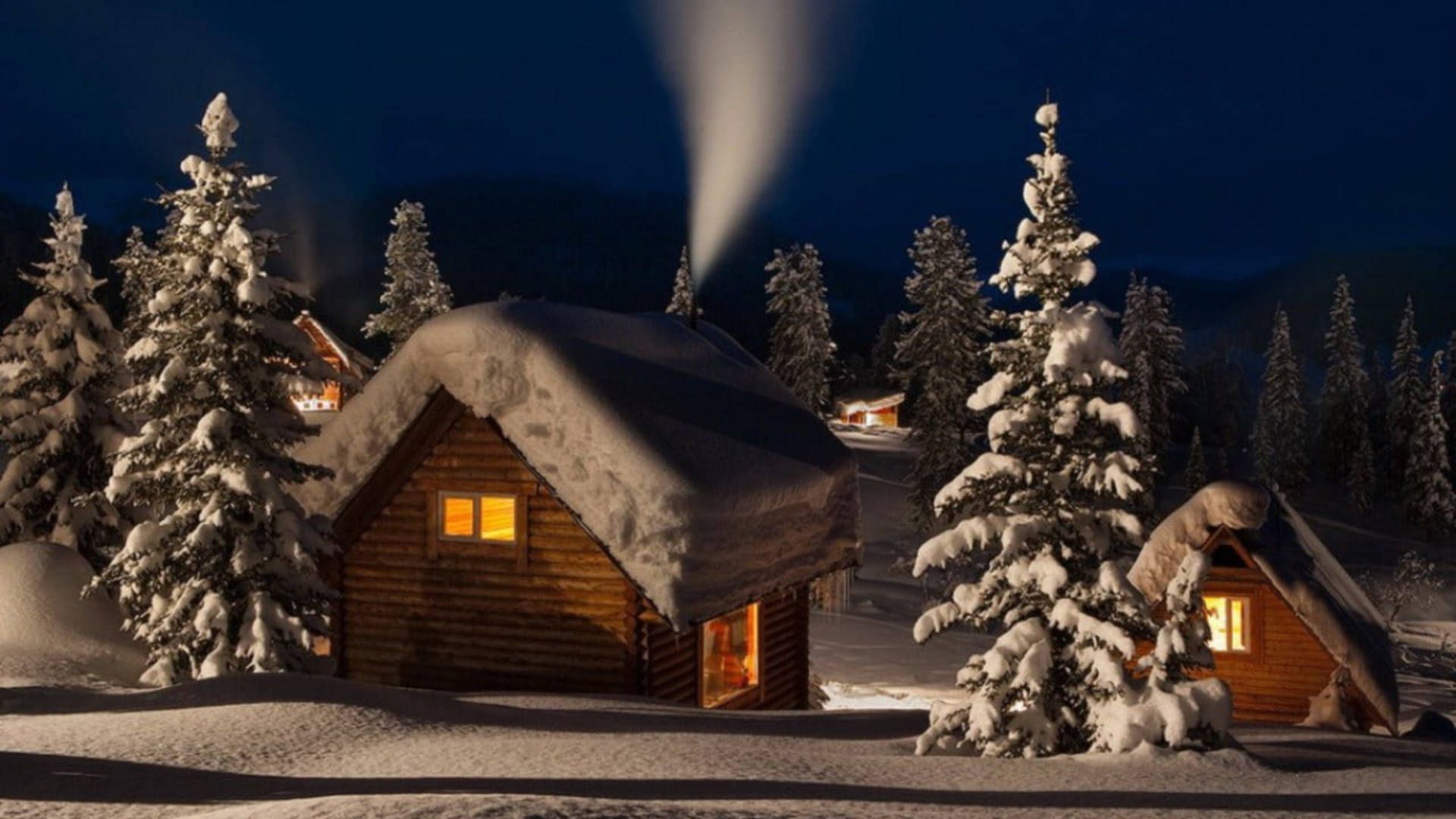1920x1080 Cozy Winter Night Wallpaper