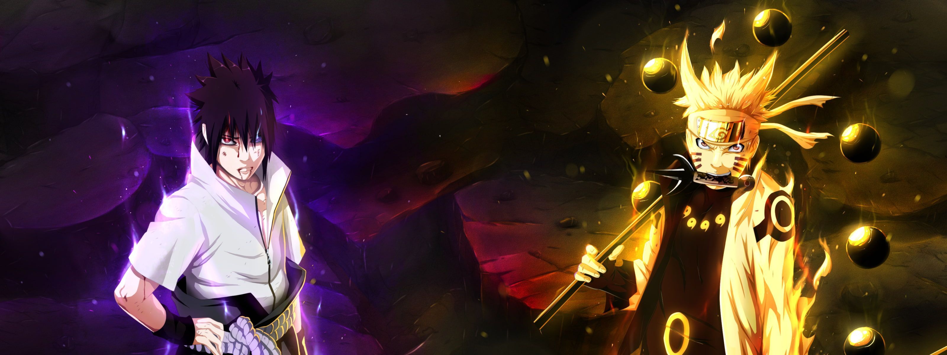3200x1200 Naruto Dual Monitor Wallpaper