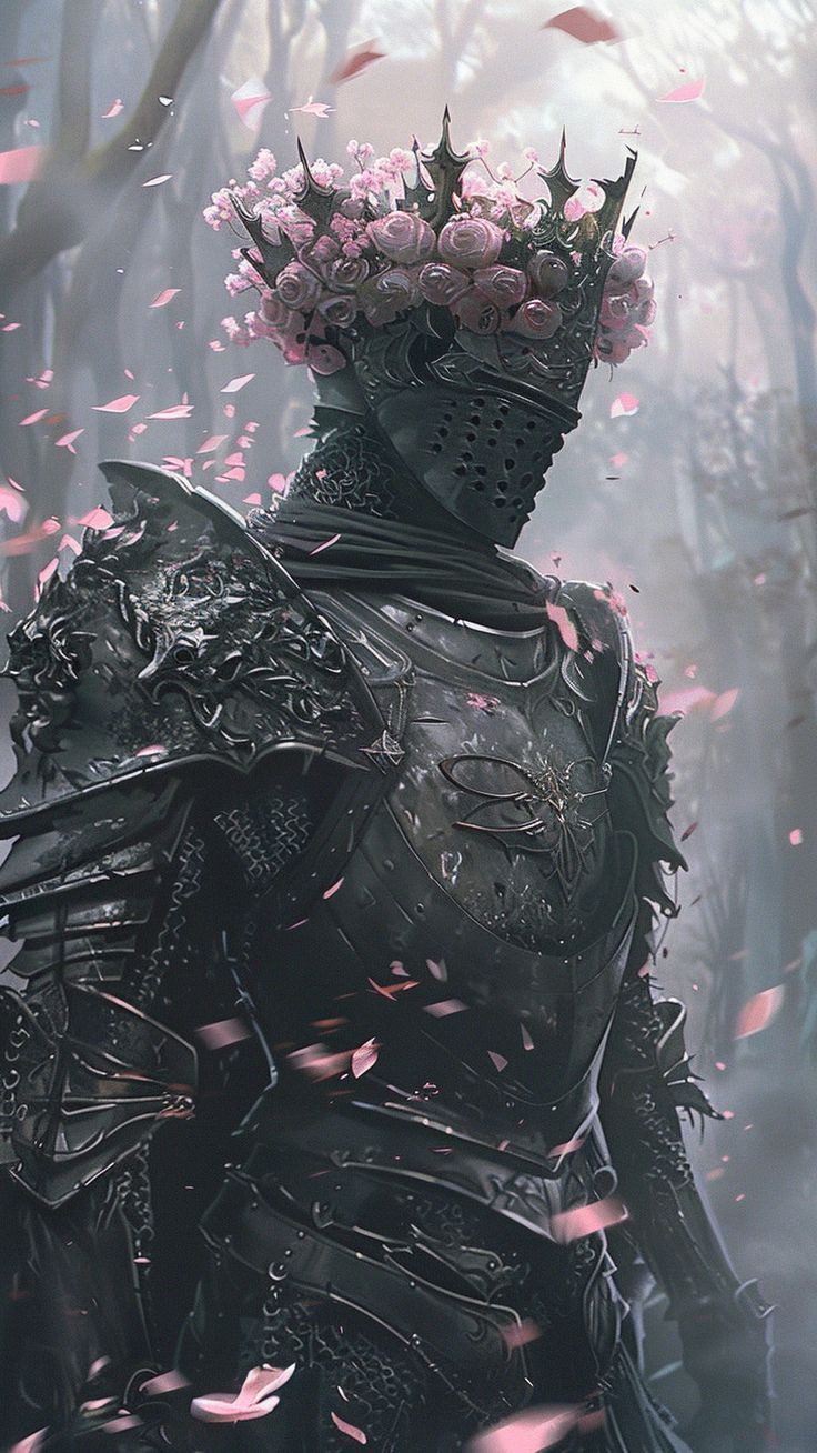 736x1308 Движуха. Knight with flowers crown, Knight in roses, Knight surrounded