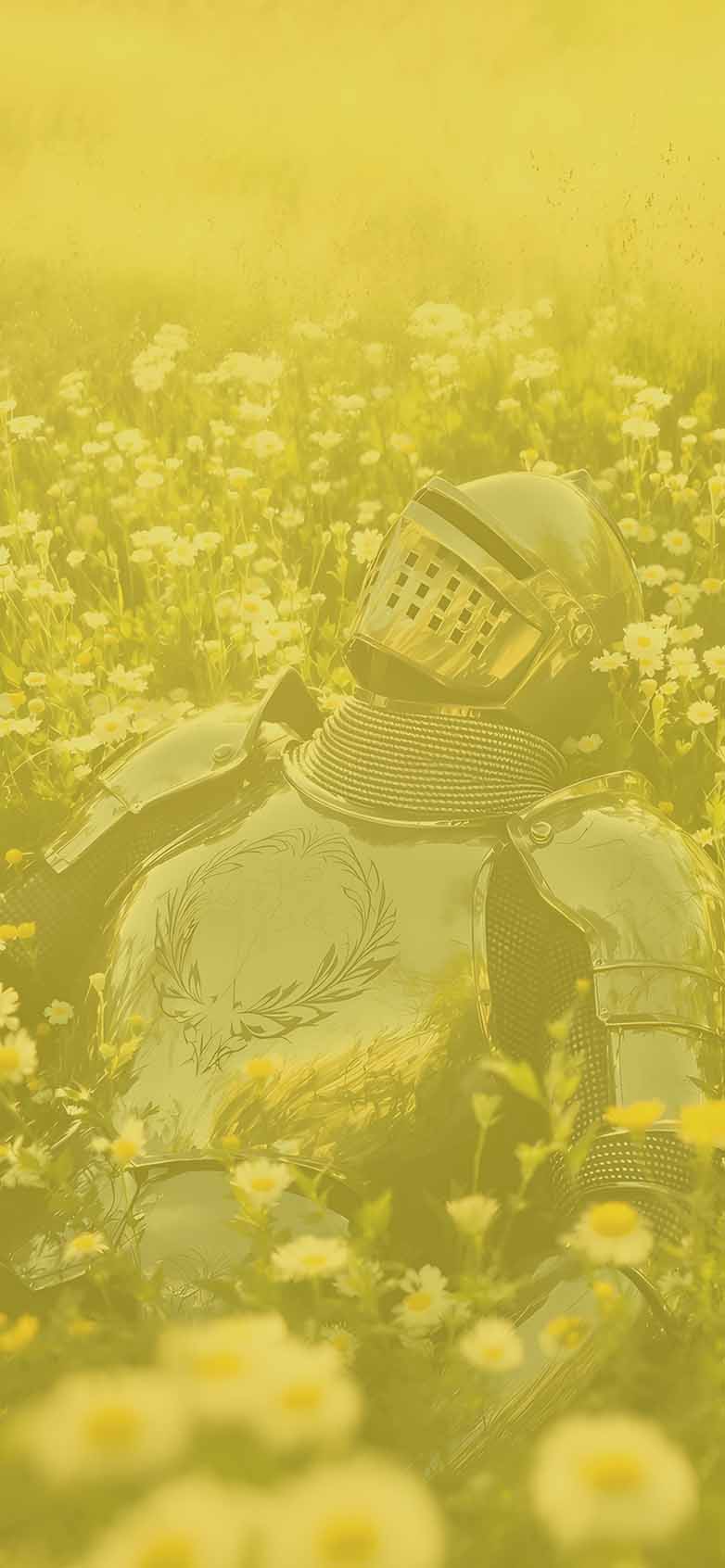 782x1692 Peaceful Warrior Resting in Flowers Wallpaper