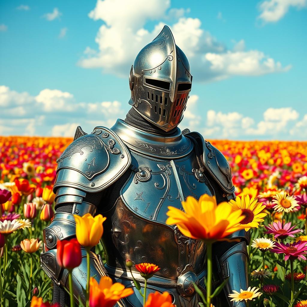 1024x1024 Valor in Bloom: The Knight's Domain