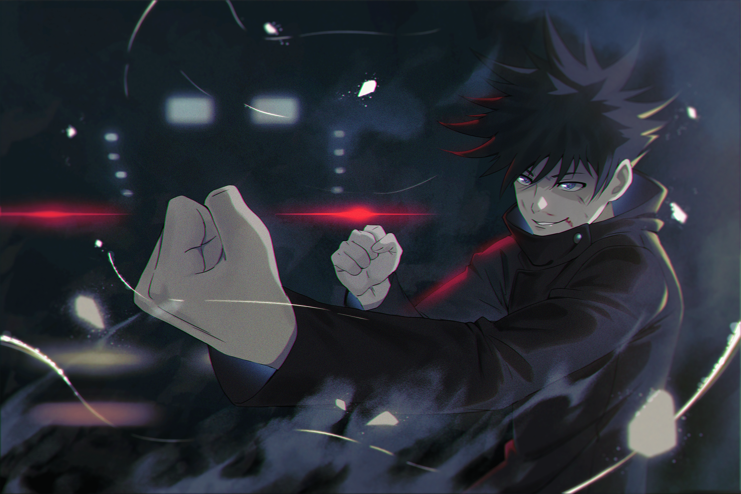 3000x2000 Megumi Fushiguro Dynamic HD Wallpaper. Jujutsu Kaisen Anime Action