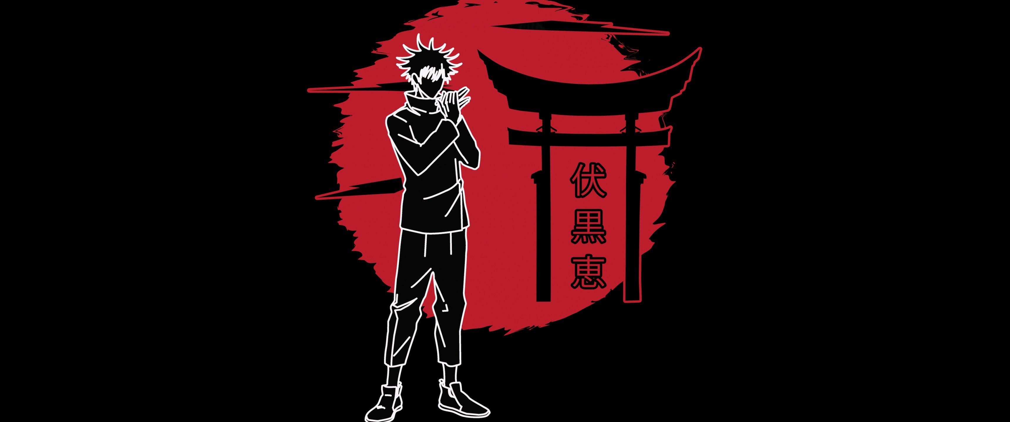 3440x1440 Megumi Fushiguro Wallpaper 4K, AMOLED, Jujutsu Kaisen