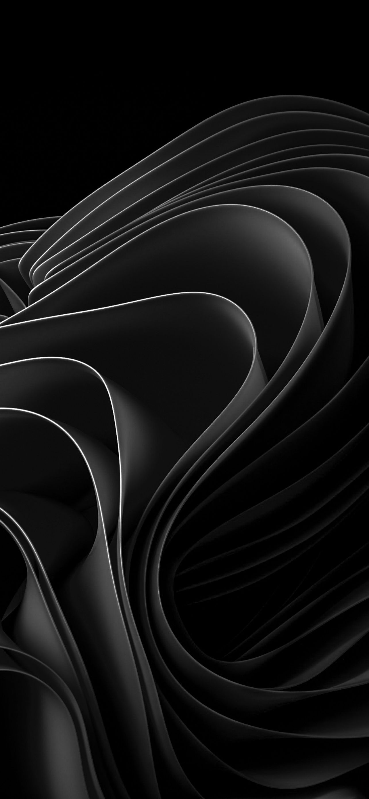 1284x2778 Windows 11 Dark Mode Abstract Background Black Background