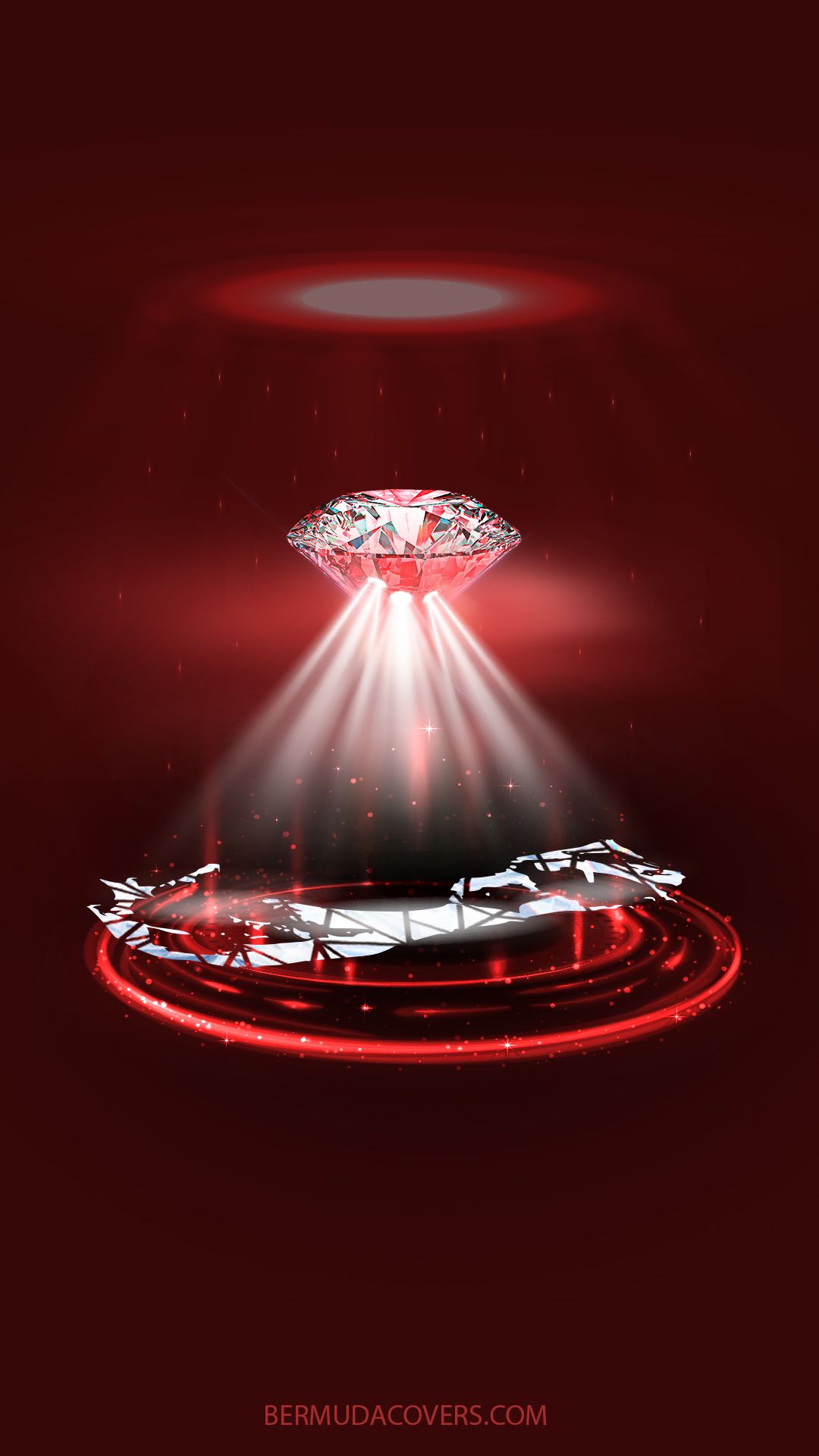 1080x1920 Red Circle Diamond Reflections Of Bermuda Facebook Cover & Phone Wallpaper