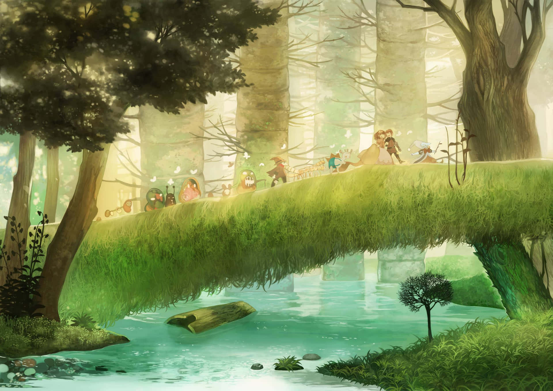 1920x1360 Anime Forest Background
