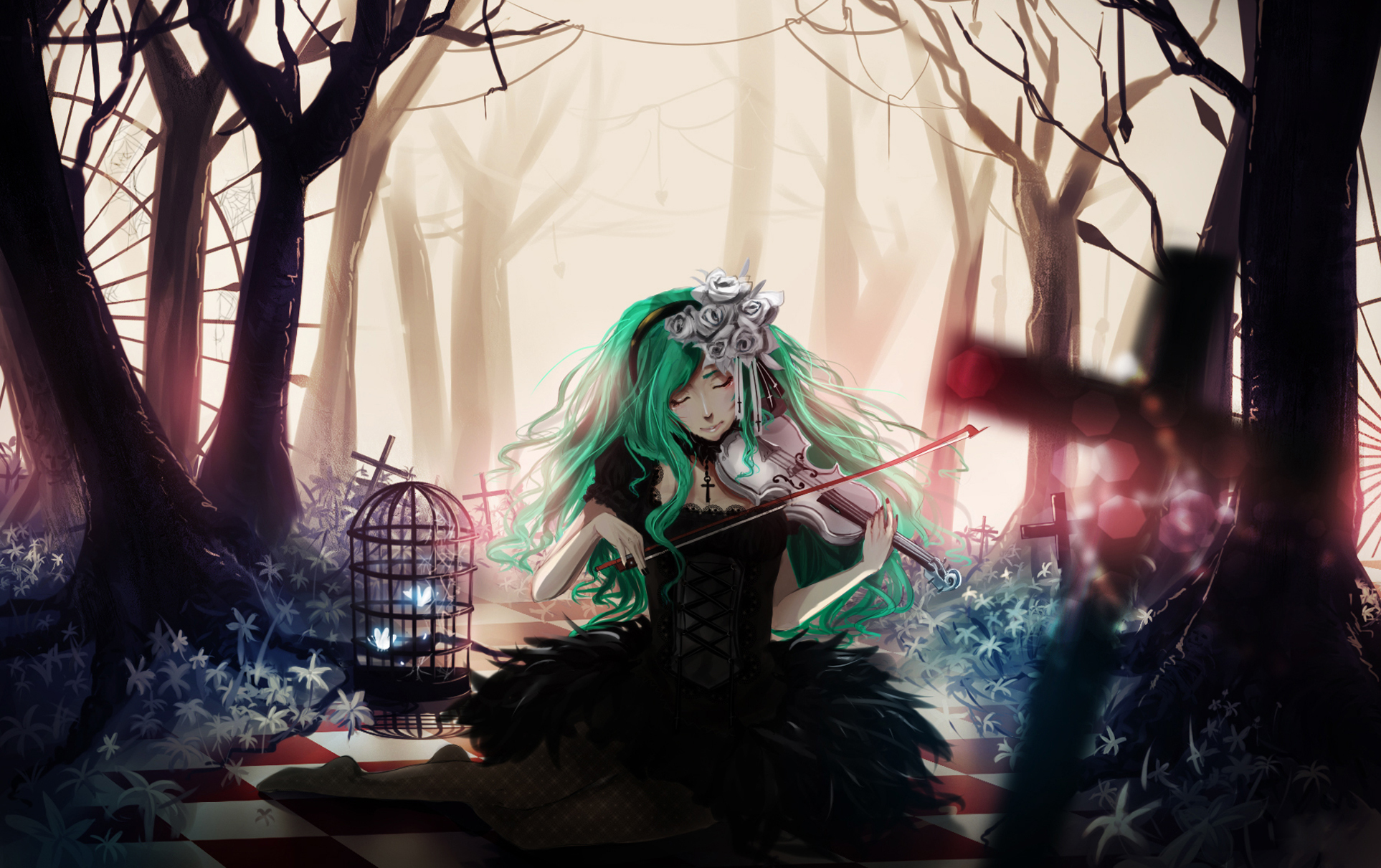 1926x1211 girl, anime, forest Wallpaper, HD Anime 4K Wallpaper, Image and Background