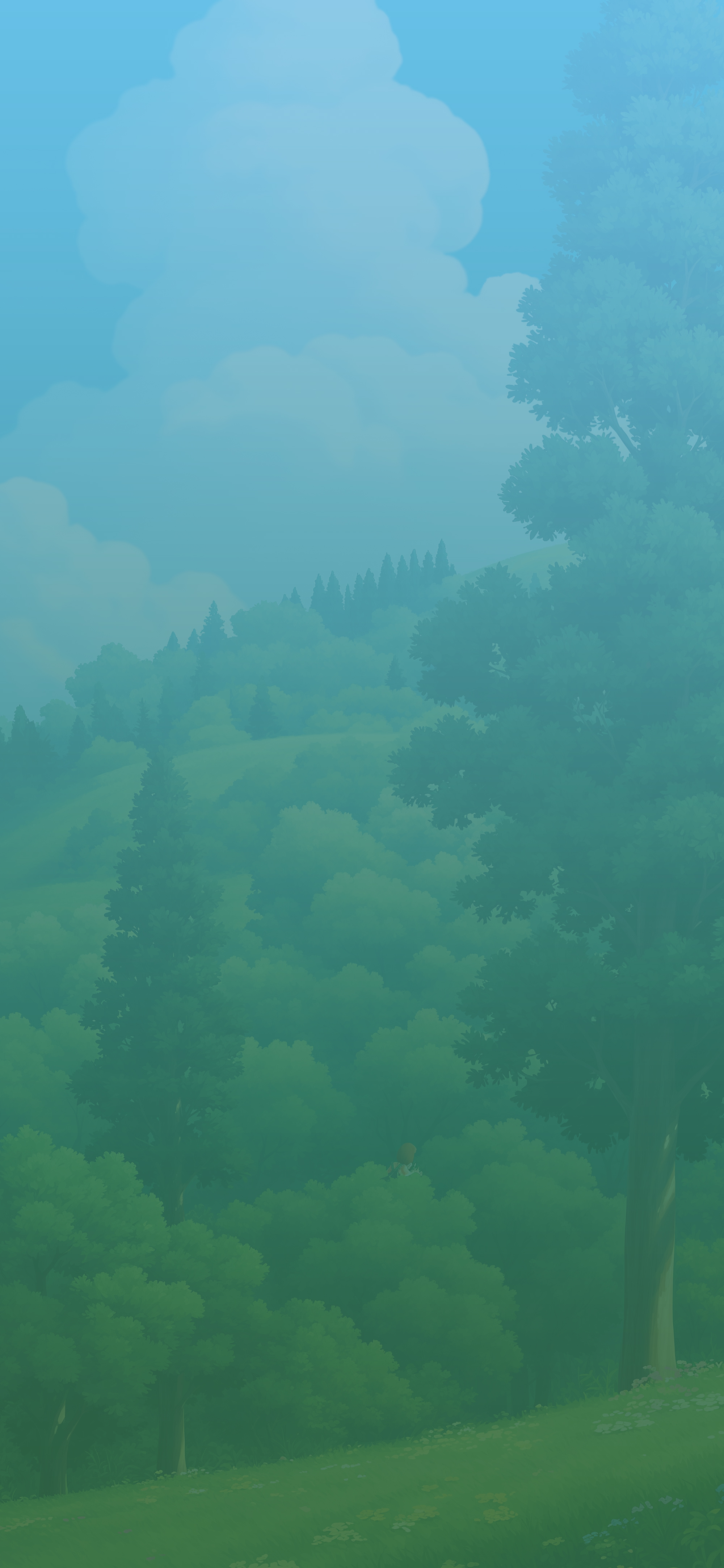 2000x4329 Anime Forest Landscape iPhone Wallpaper
