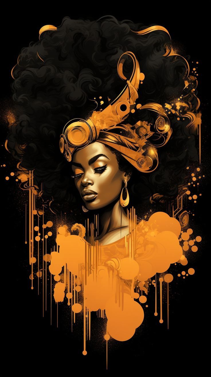 736x1313 Illustrations: Inspirations. Black art painting, Fashion art prints, Black women art