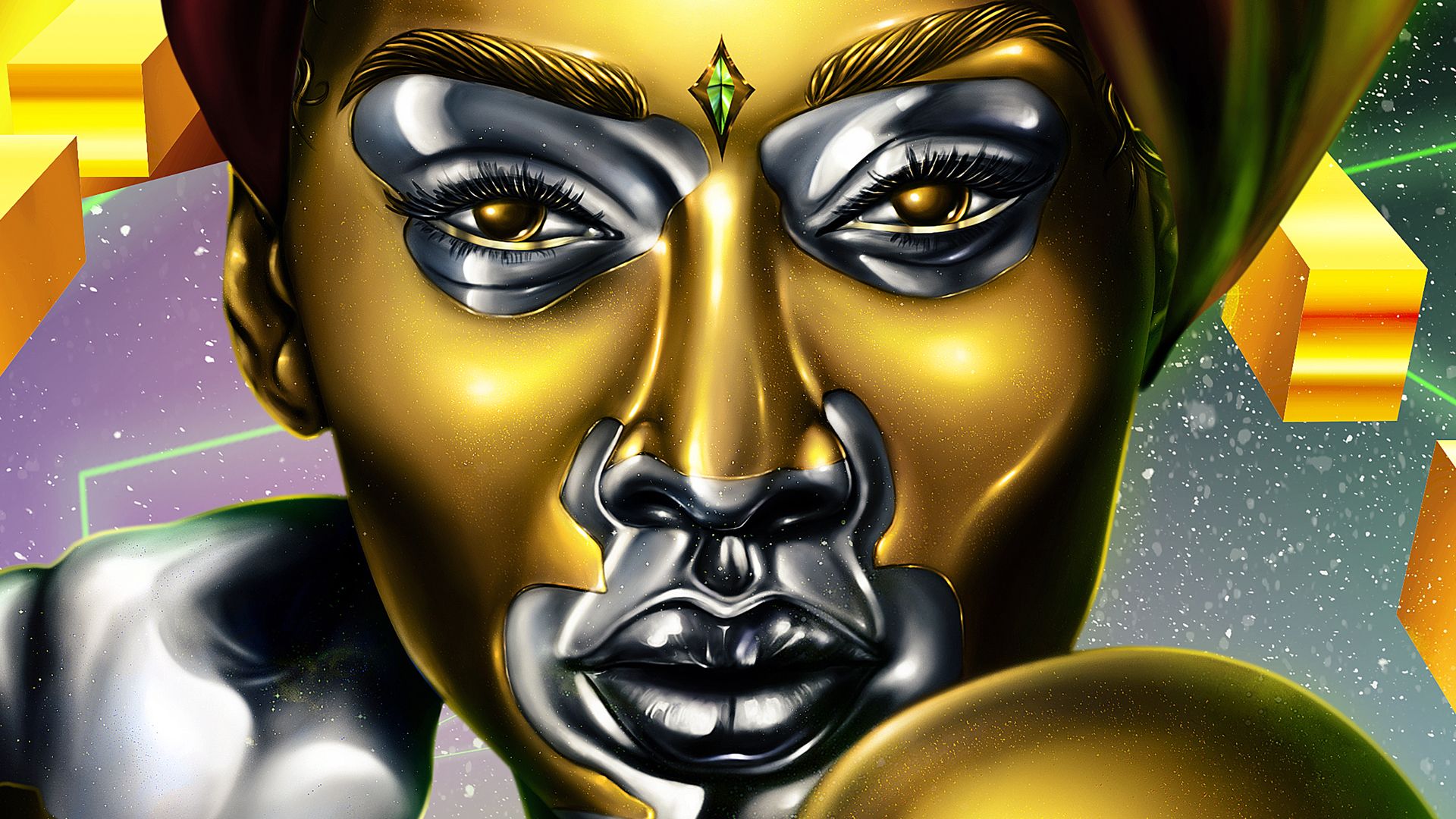 1920x1080 Best Black Women Art Portraits Painted Among the Stars