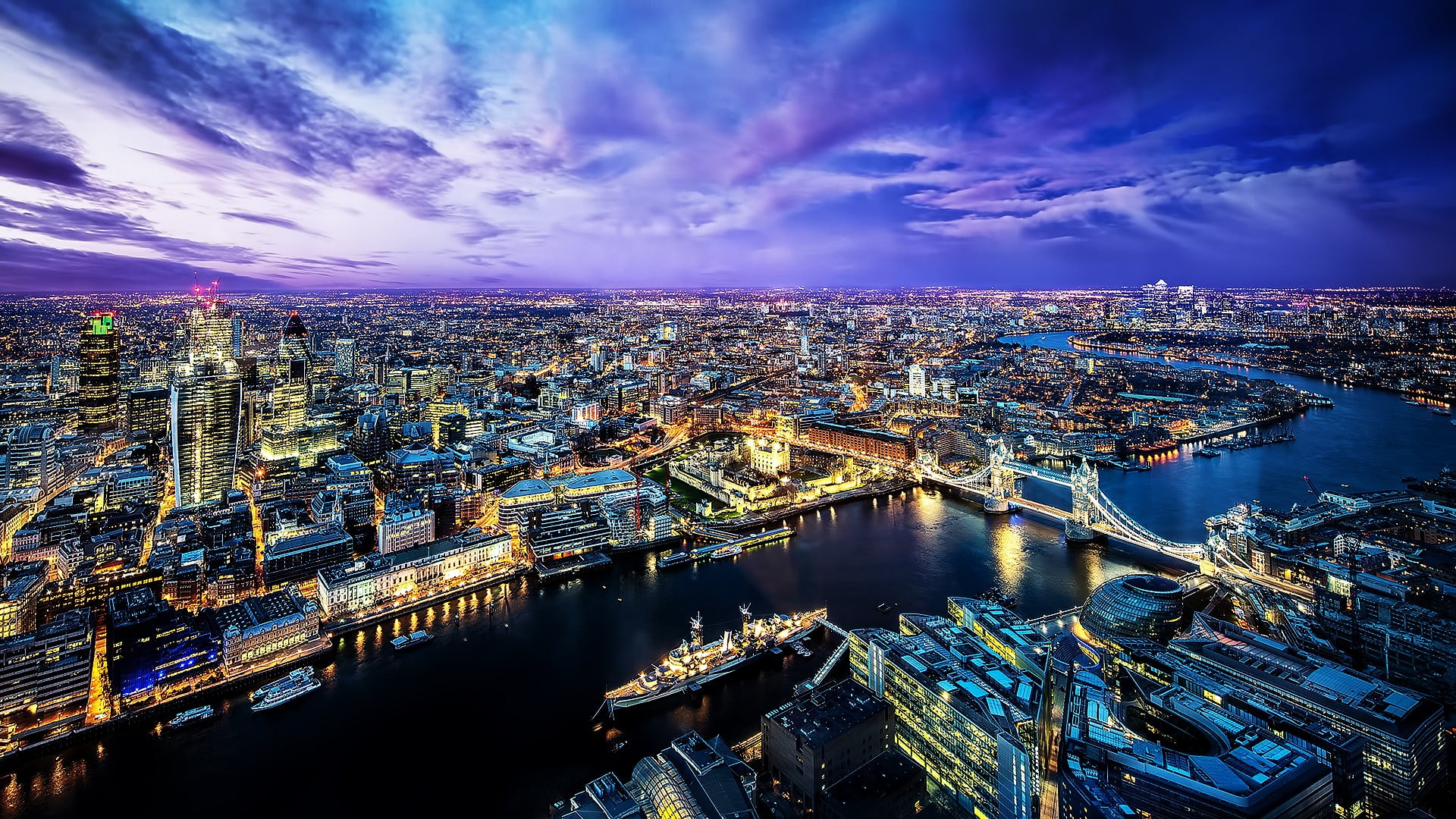 1920x1080 Aerial map of London HD wallpaper