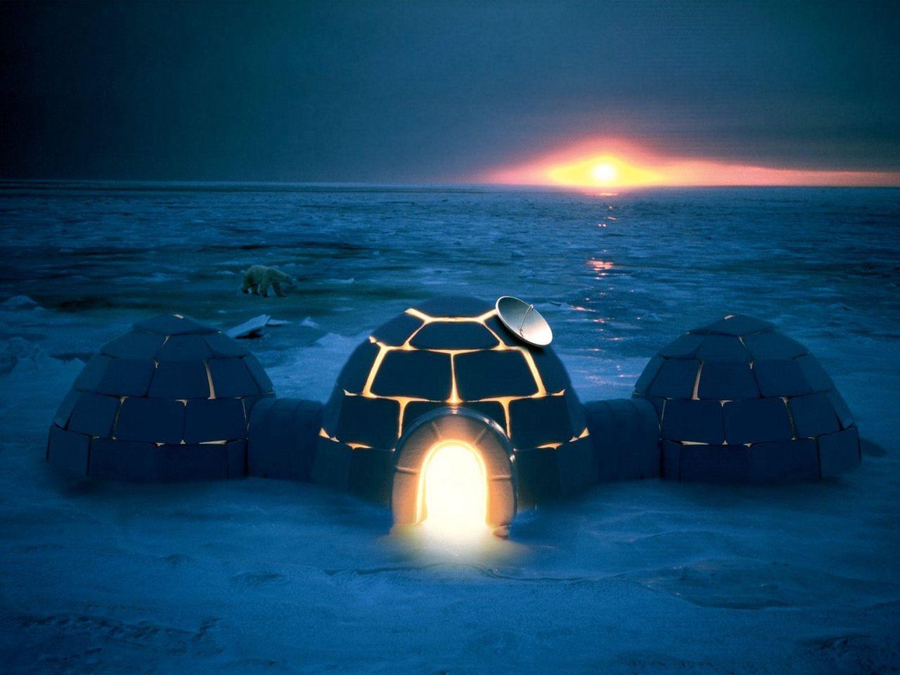1280x960 Download wallpaper 1280x960 civilization, satellite dish, winter, cold, north pole standard 4:3 HD background
