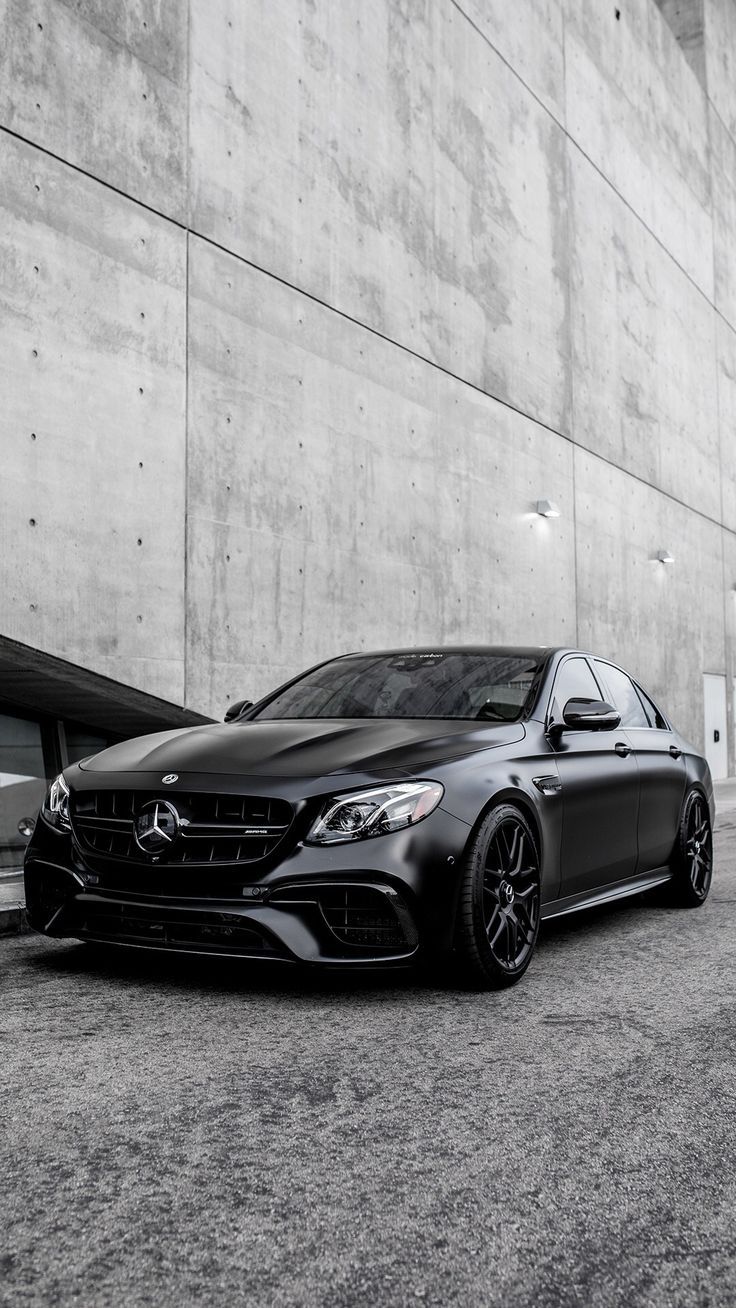736x1308 Black Car Parked in Front of Building Wall Art. Mercedes benz e63 wallpaper, Benz c200