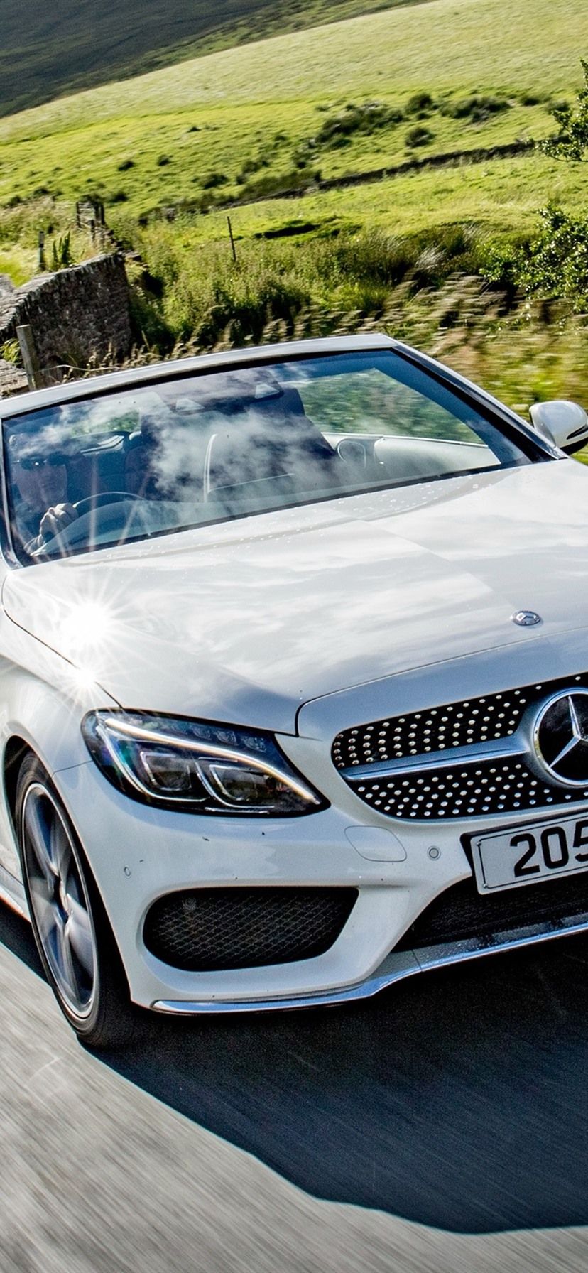 828x1792 Mercedes Benz AMG C Class Cabriolet A205 White Car 1080x1920 IPhone 8 7 6 6S Plus Wallpaper, Background, Picture, Image