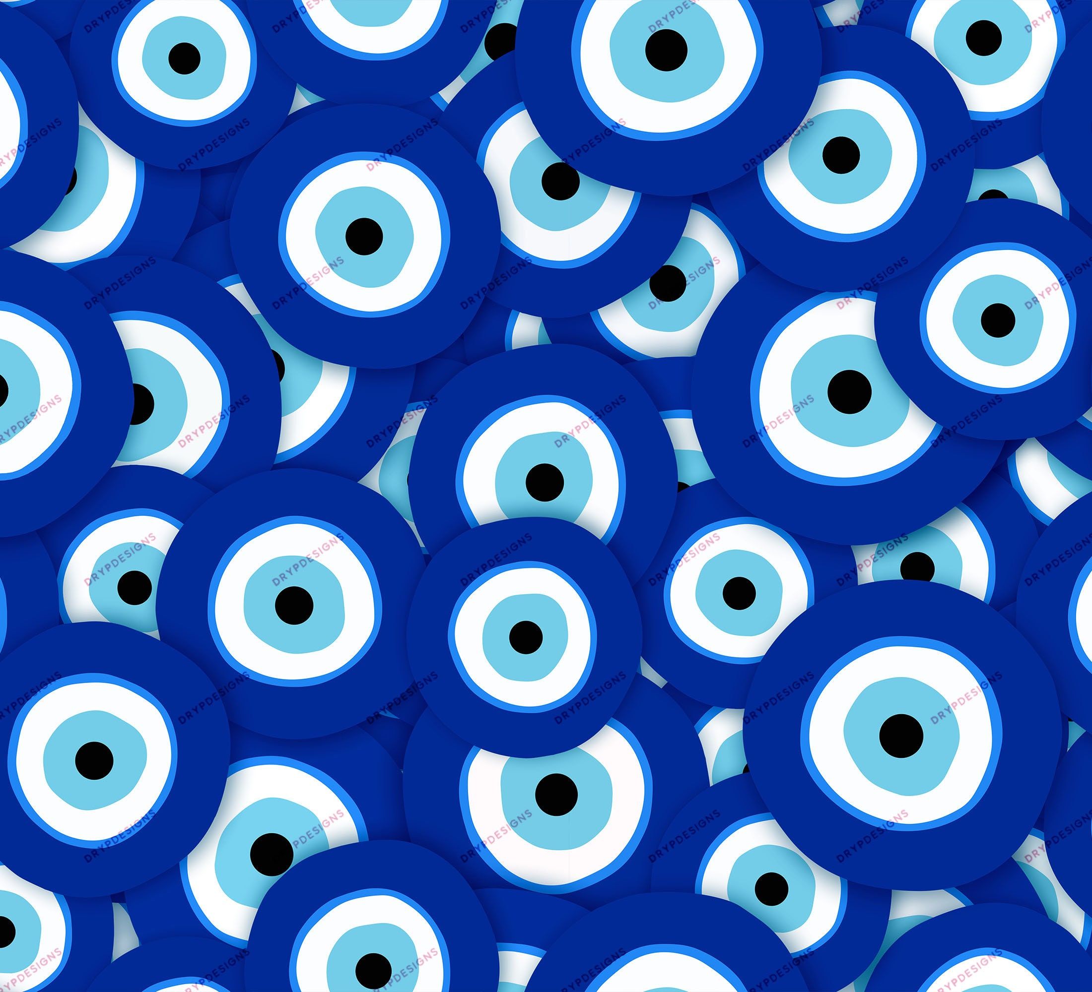2200x2000 Evil Eye Symbol Seamless Digital Paper Background Pattern Blue Evil Eye Wallpaper Download Files