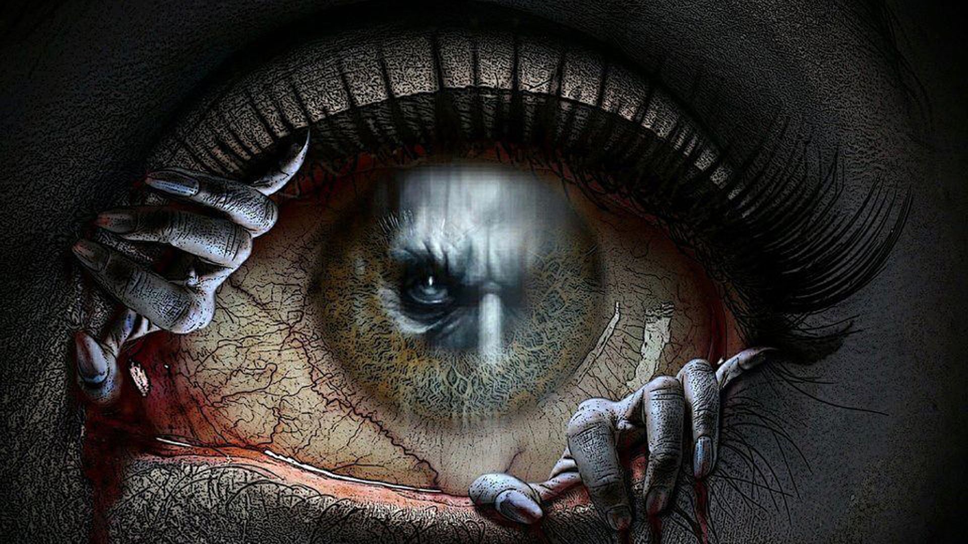 1920x1080 Evil Face Inside Pupil Eyelashes HD Evil Eye Wallpaper