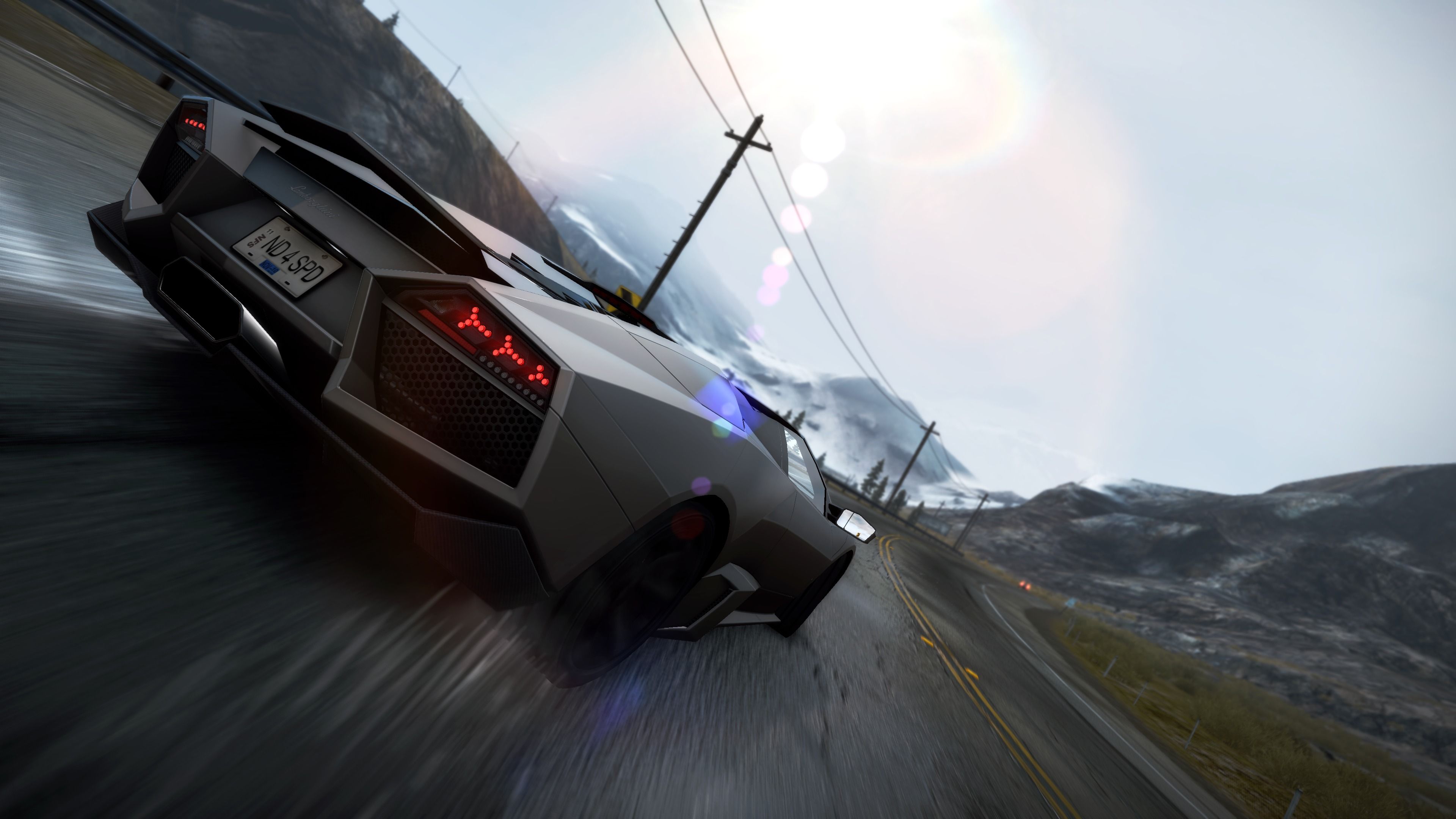 3840x2160 Wallpaper Lamborghini, Reventon, drift, Need for Speed, Hot Pursuit for mobile and desktop, section игры, resolution 3840x2160