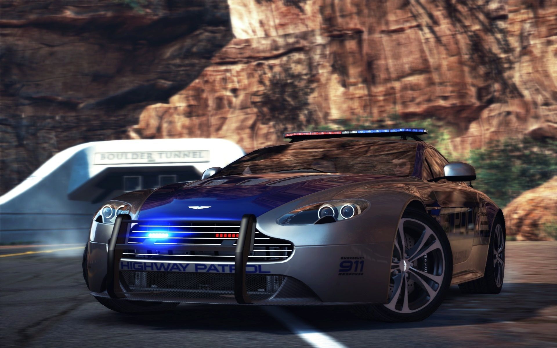 1920x1200 Wallpaper road, Aston Martin, police, Need for Speed, Hot Pursuit for mobile and desktop, section игры, resolution 1920x1200