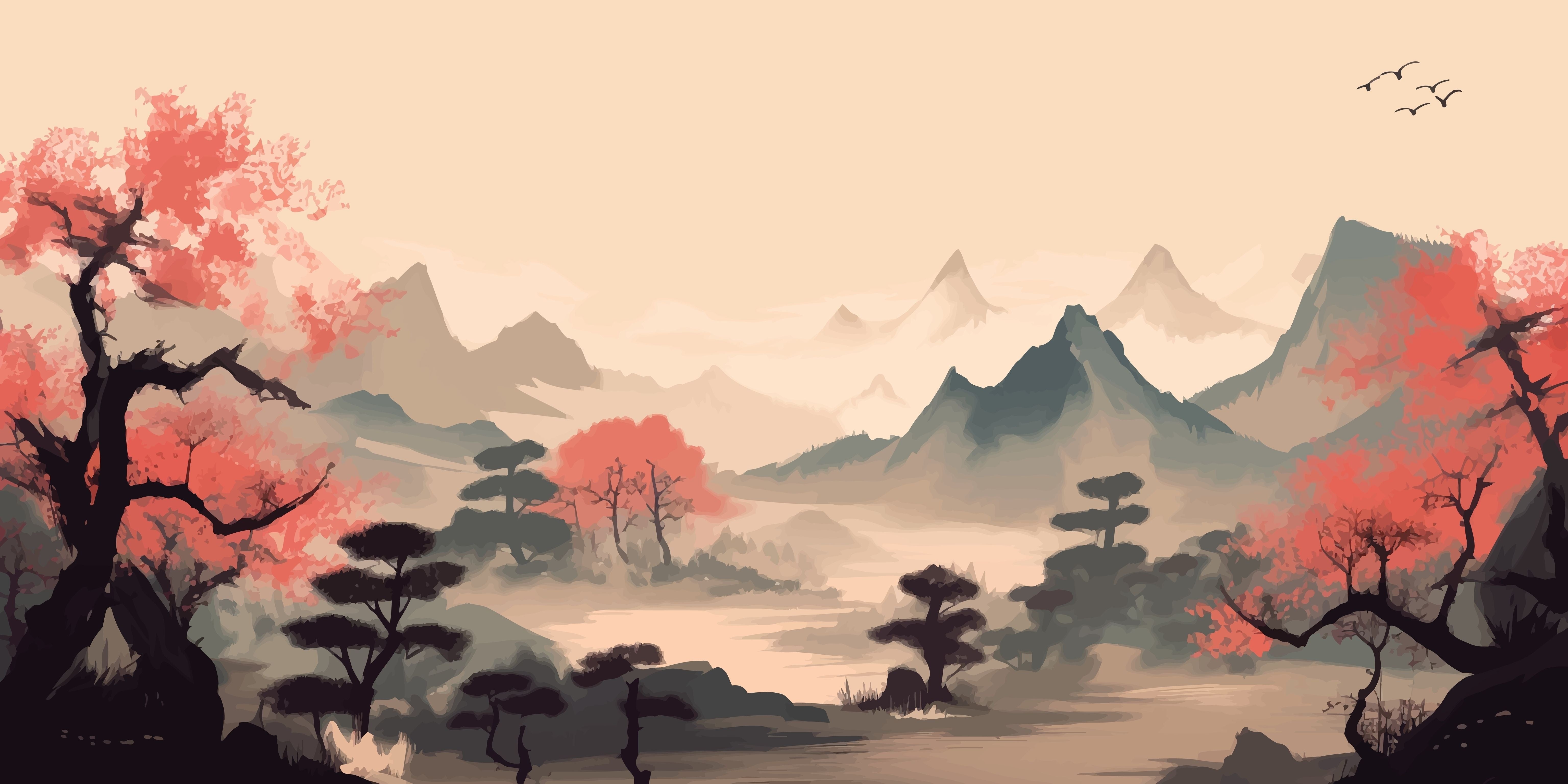 6144x3072 Brushstrokes and Beyond: Exploring the Rich Tapestry of Japanese Art