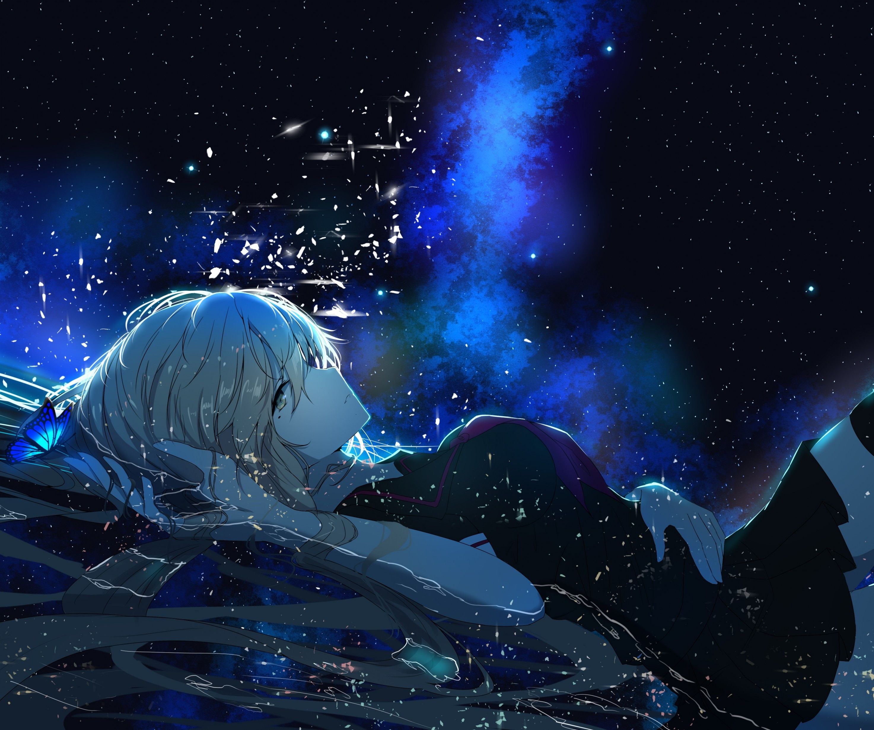 2947x2460 Anime Girl With Star Wallpaper