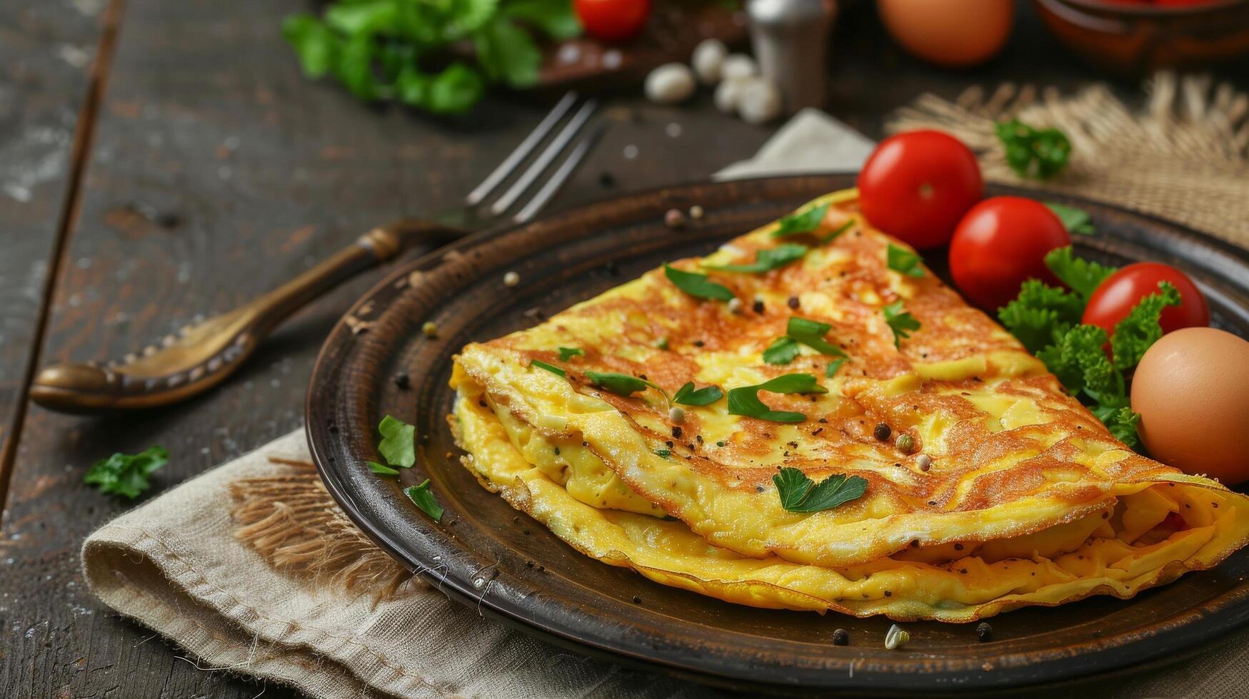 1749x980 Herbed Cheese Omelette With Tomatoes