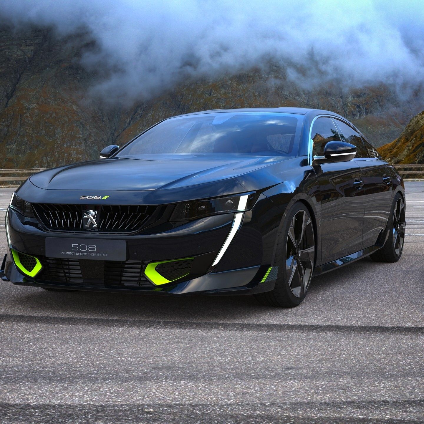 1440x1440 modelo 3D peugeot 508 PSE 2021