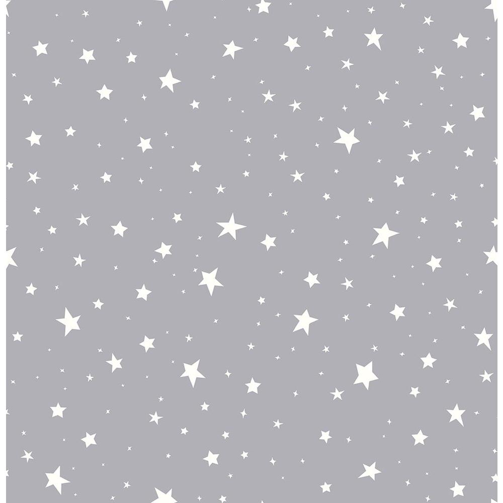 1000x1000 Brewster Grey Stars Grey Paper Strippable Roll (Covers 56.4 Sq. Ft.) 2679 002125 Home Depot