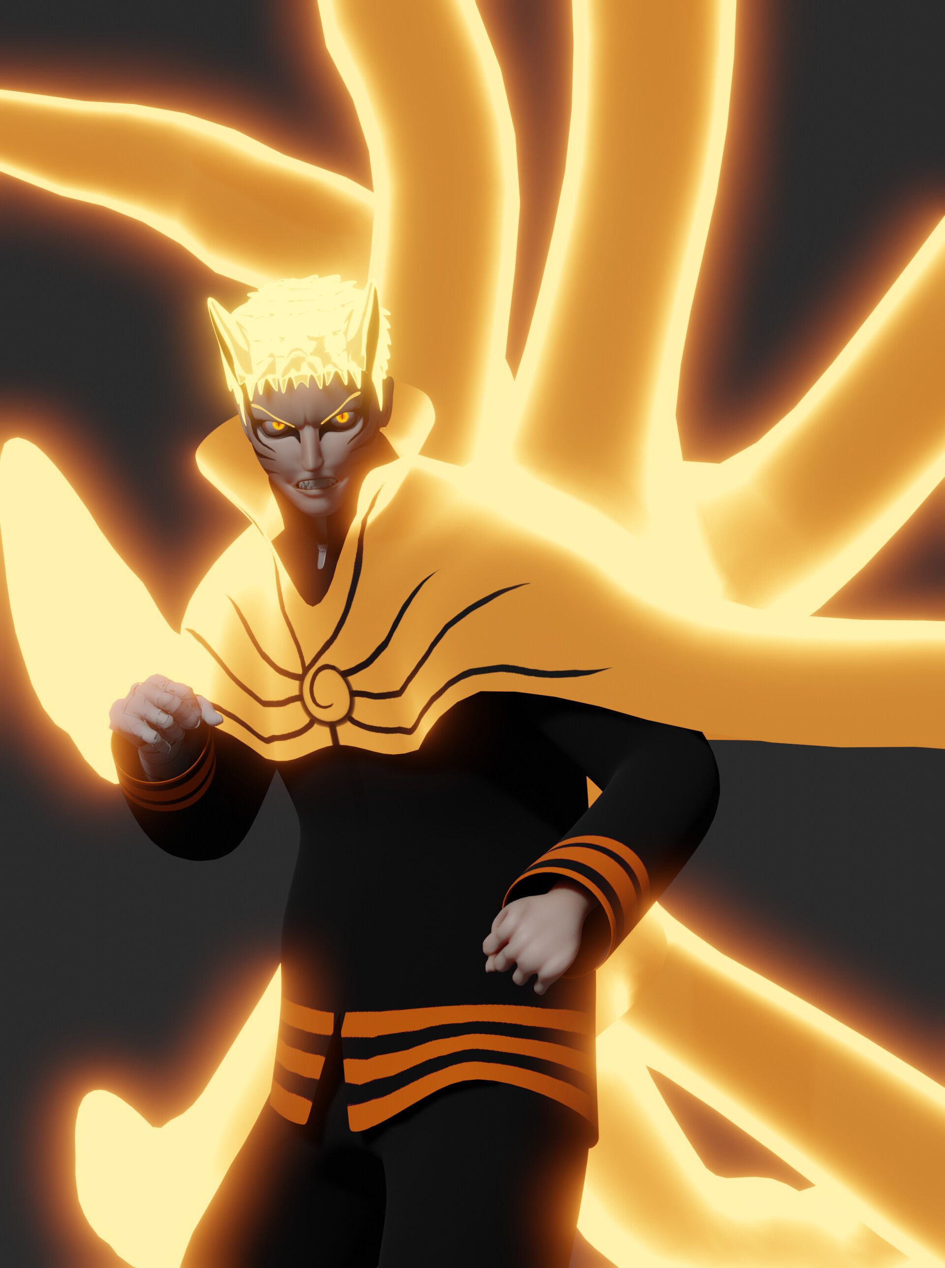 1920x2574 Naruto Baryon mode