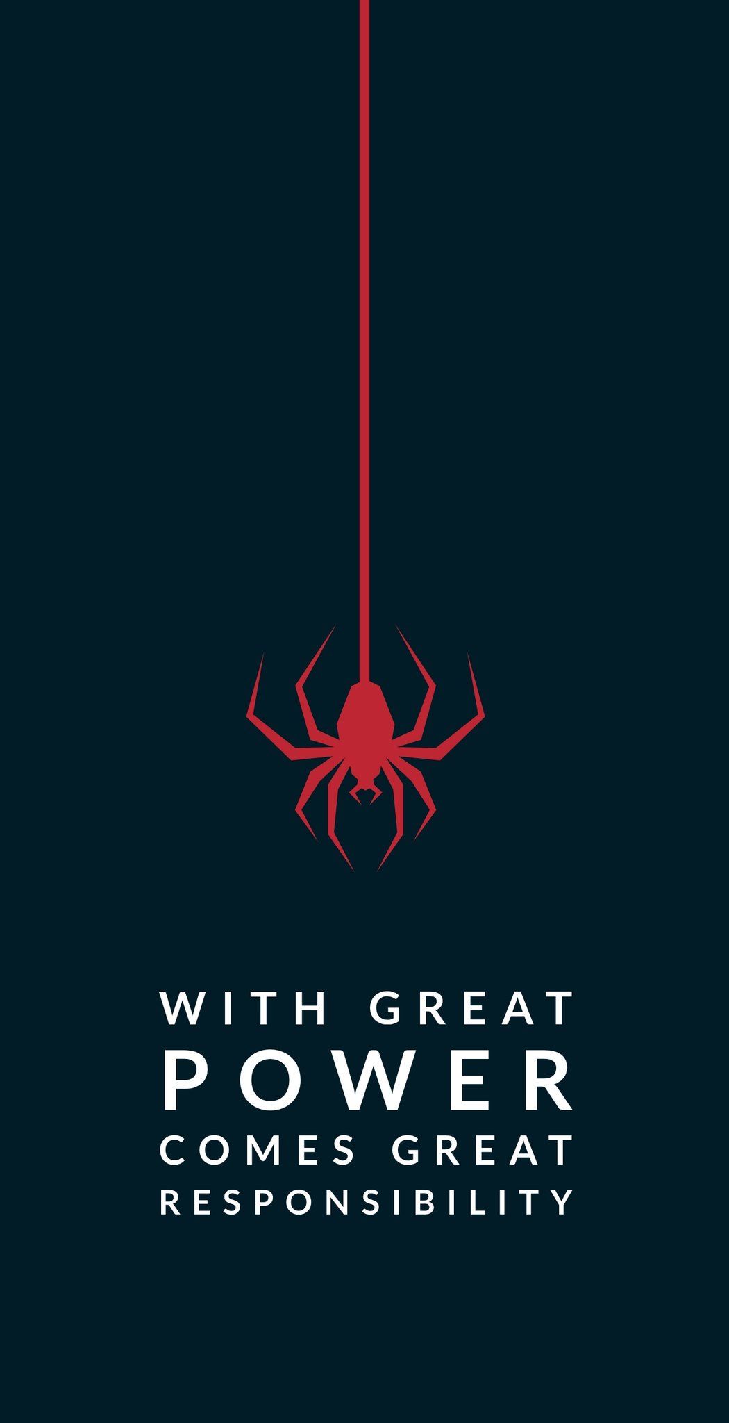 1050x2048 With Great Power Comes Great Responsibility Wallpaper