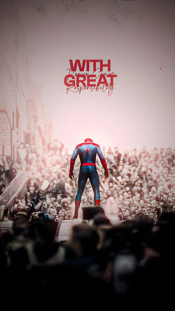 675x1200 Power comes with great Responsibility. k #hd #wallpaper #Spiderman
