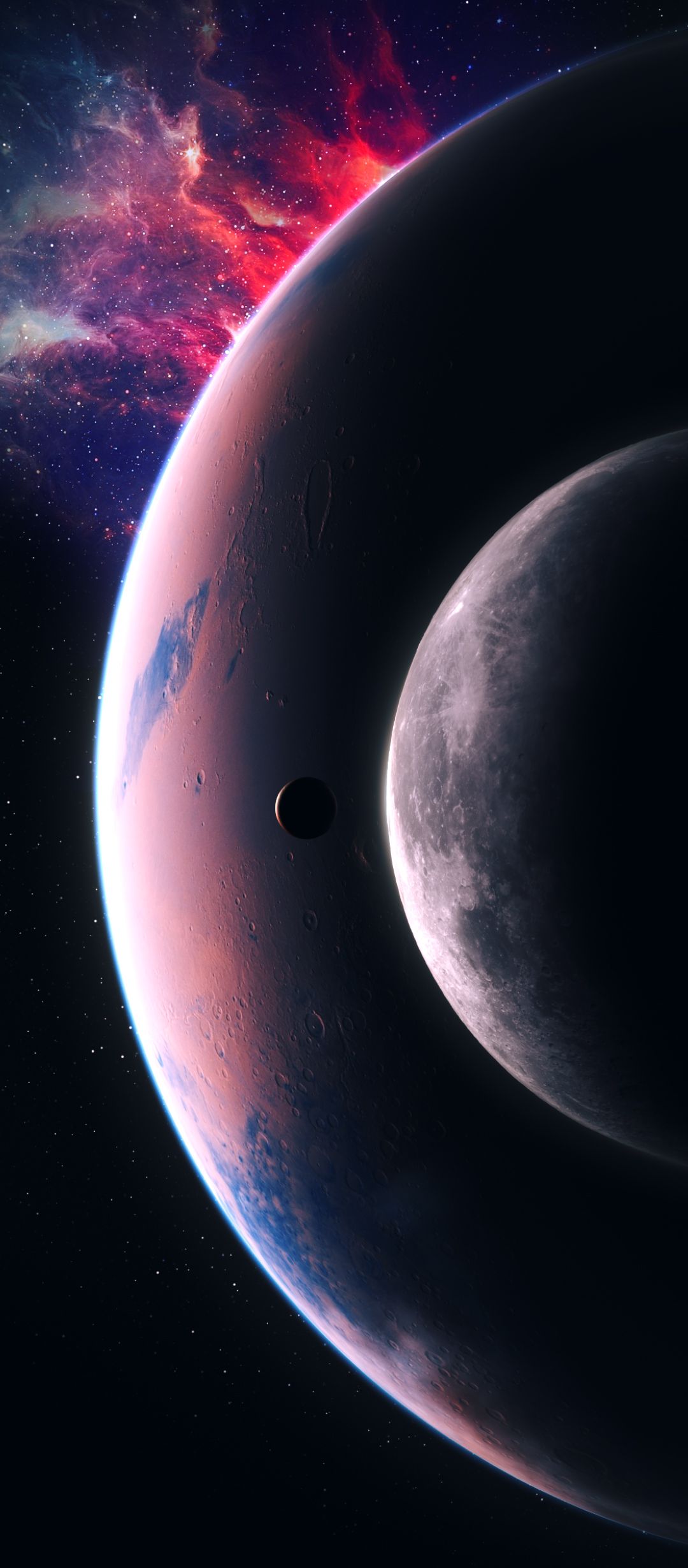 1080x2460 Planets Camon 19 Stock Wallpaper