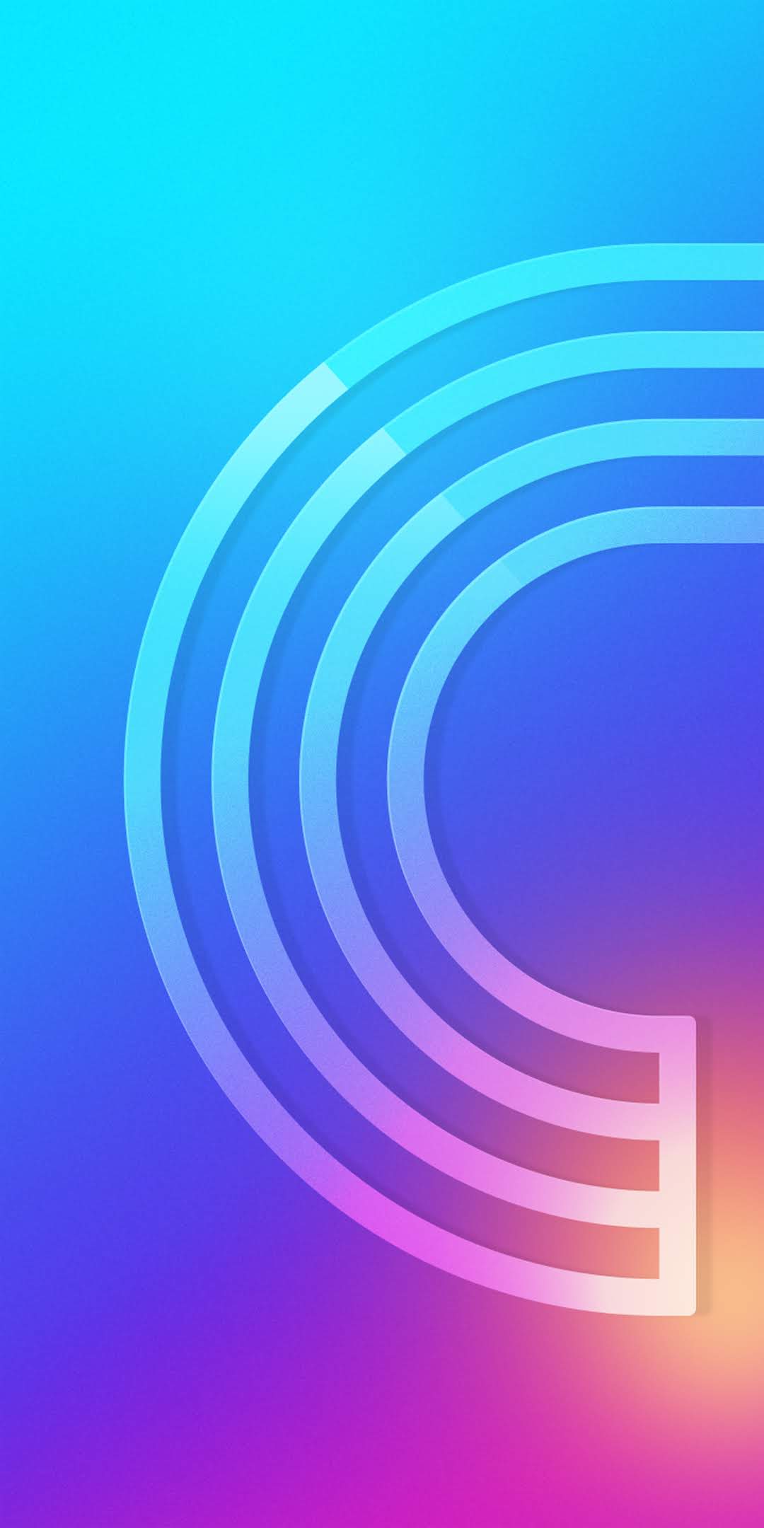 1080x2160 Techno Camon X Stock Blue Gradient Abstract