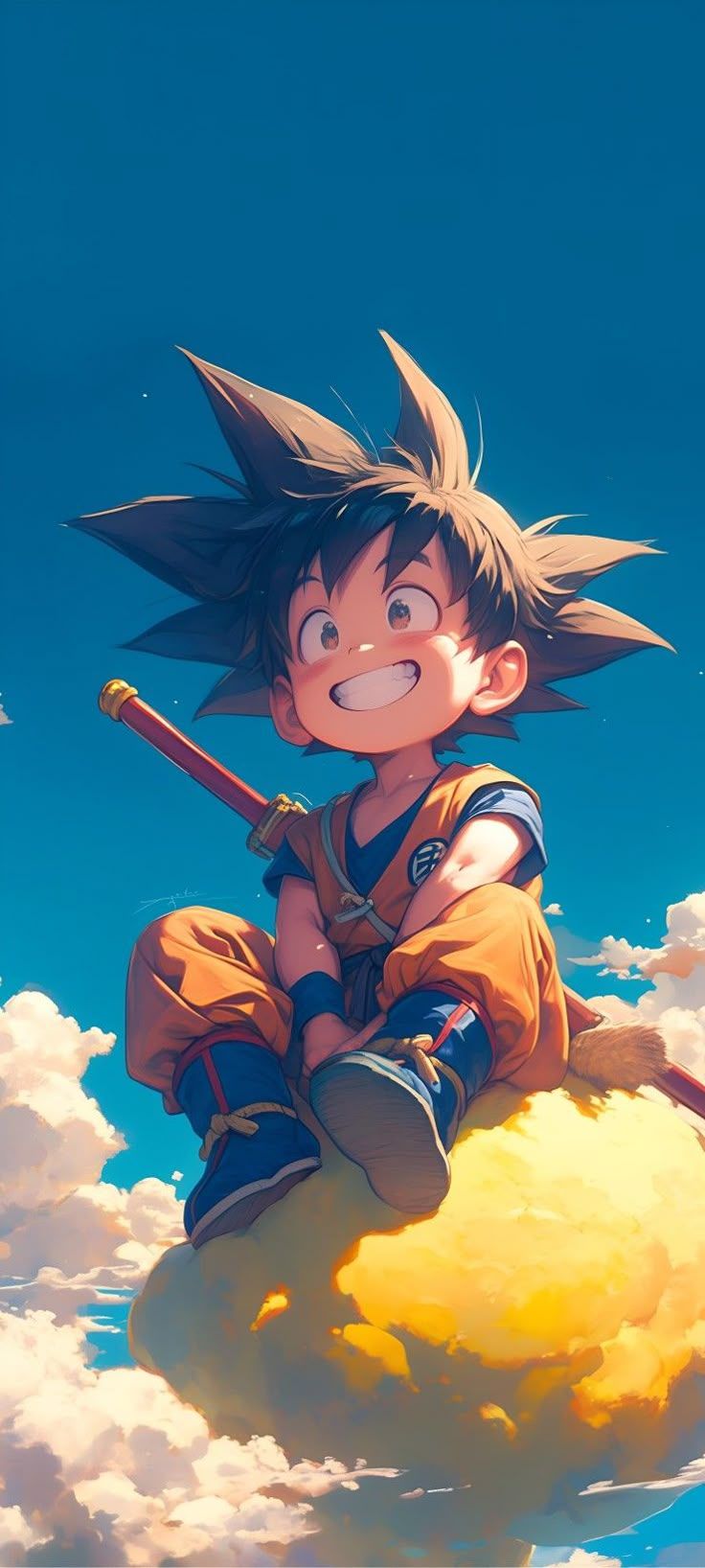 736x1636 Small goku. Goku orange wallpaper, Baby goku, Anime dragon ball super