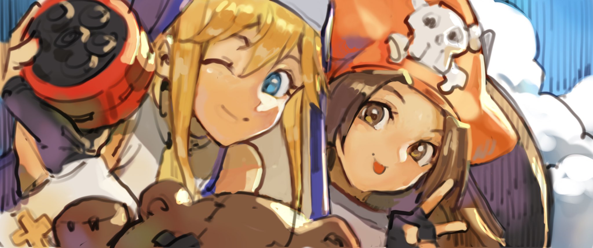 2048x857 May (Guilty Gear), Guilty Gear, anime girls, Bridget (Guilty Gear)x857 Wallpaper