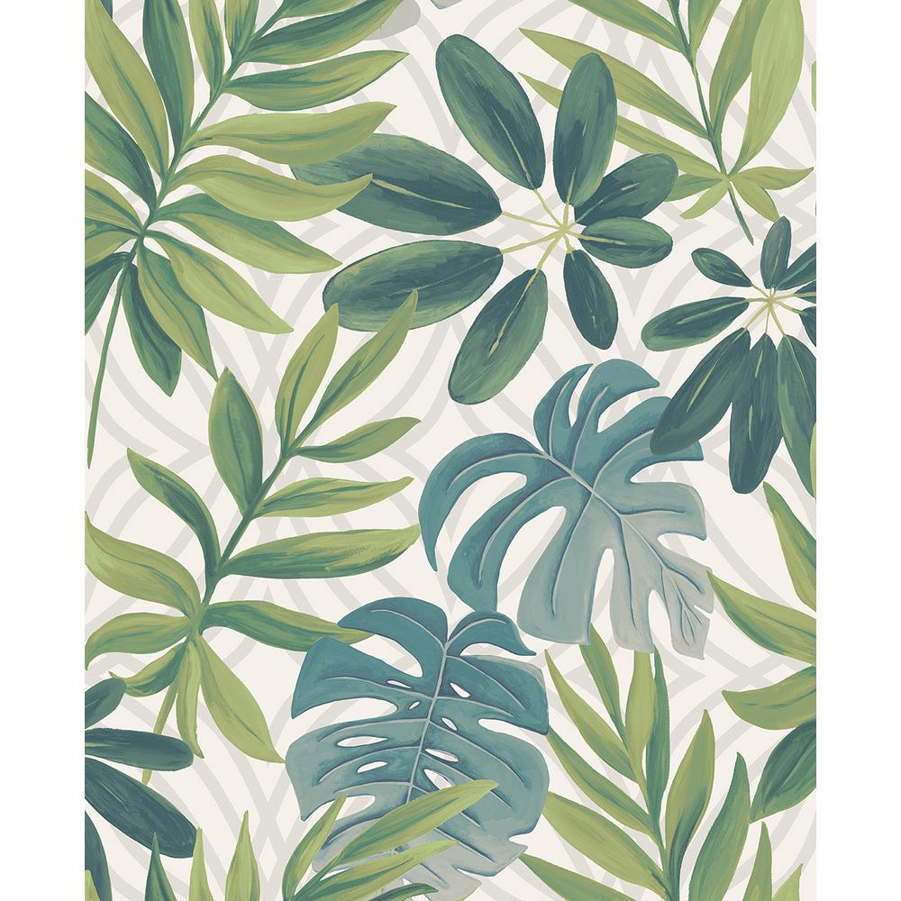 1000x1000 Green Tropical Leaves Wallpaper