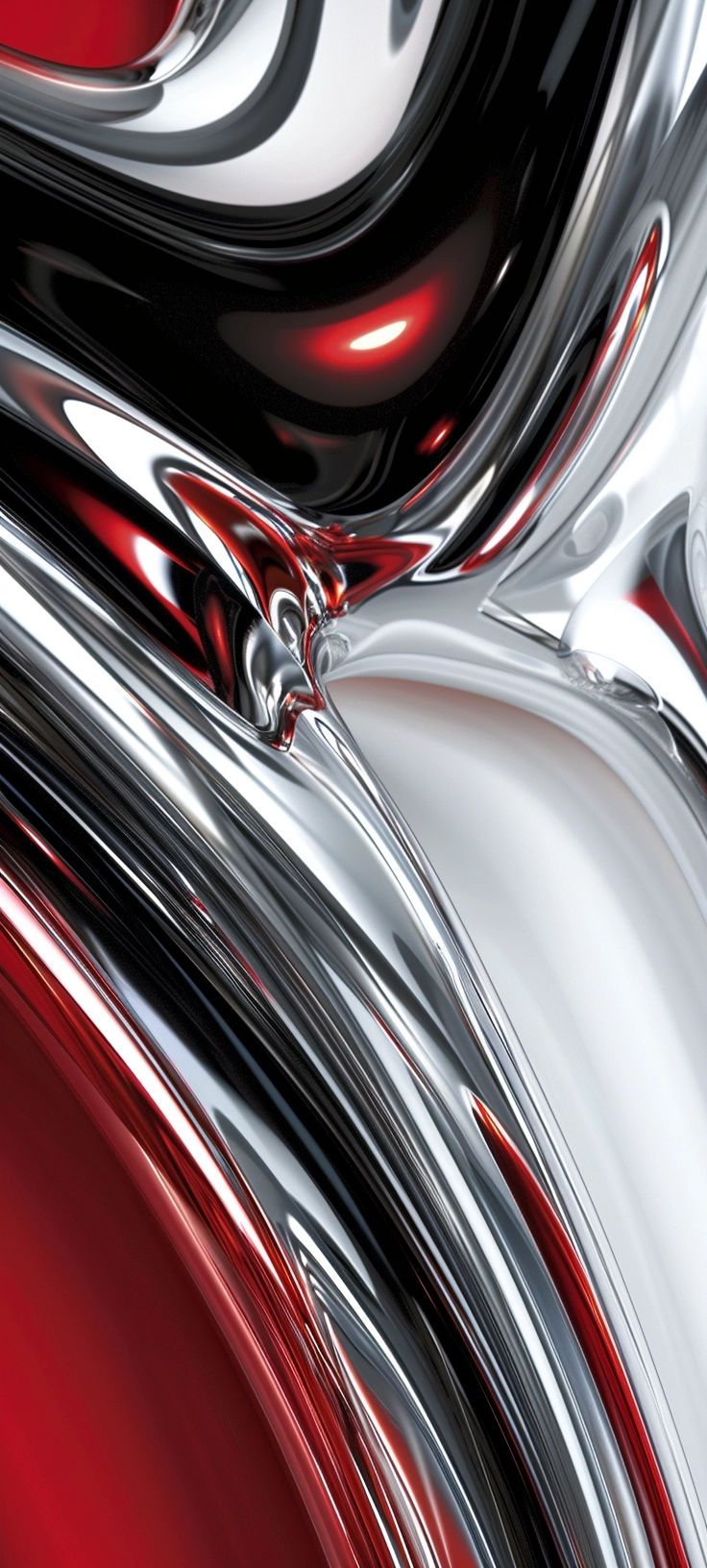 736x1632 Abstract Red and Silver Wallpaper. Abstract silver, Gray and red, Red chrome aesthetic