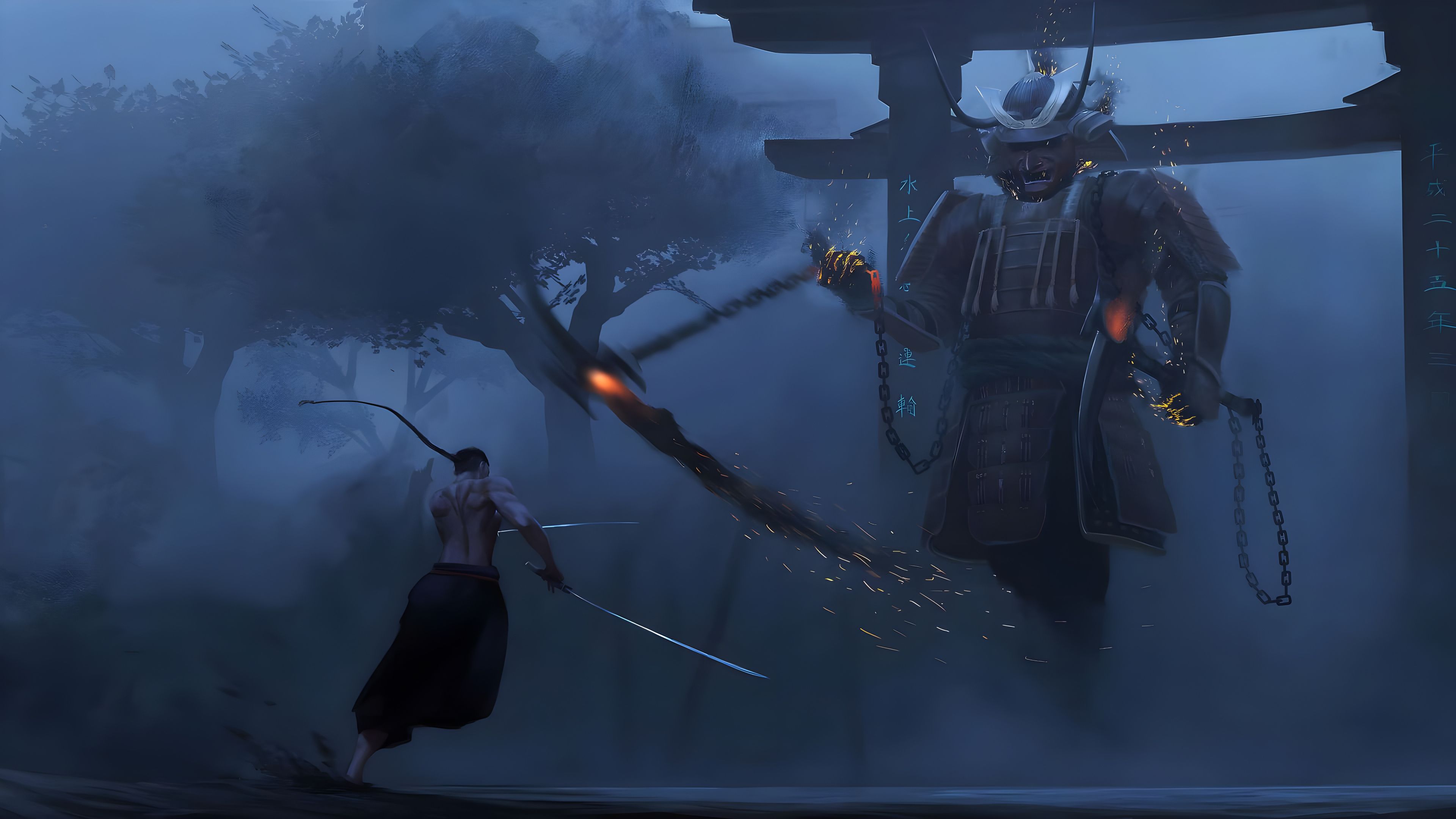 3840x2160 4K Ultra HD Samurai Wallpaper Free 3840x2160 High Quality Background