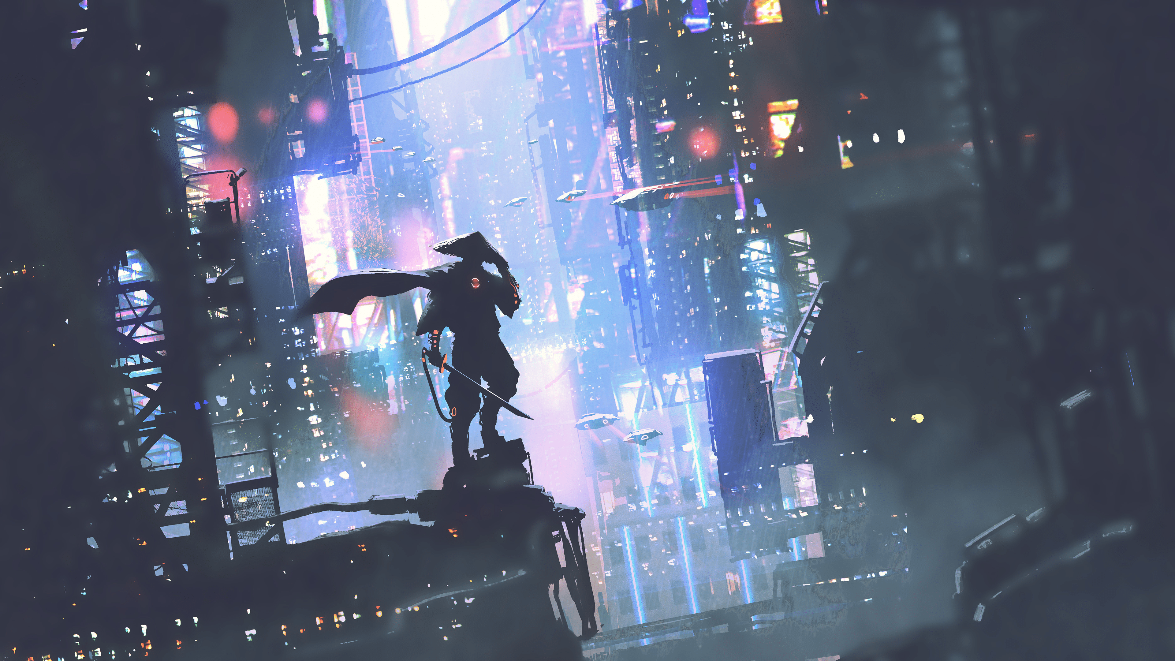 3840x2160 Cyberpunk Samurai [3840 x 2160]