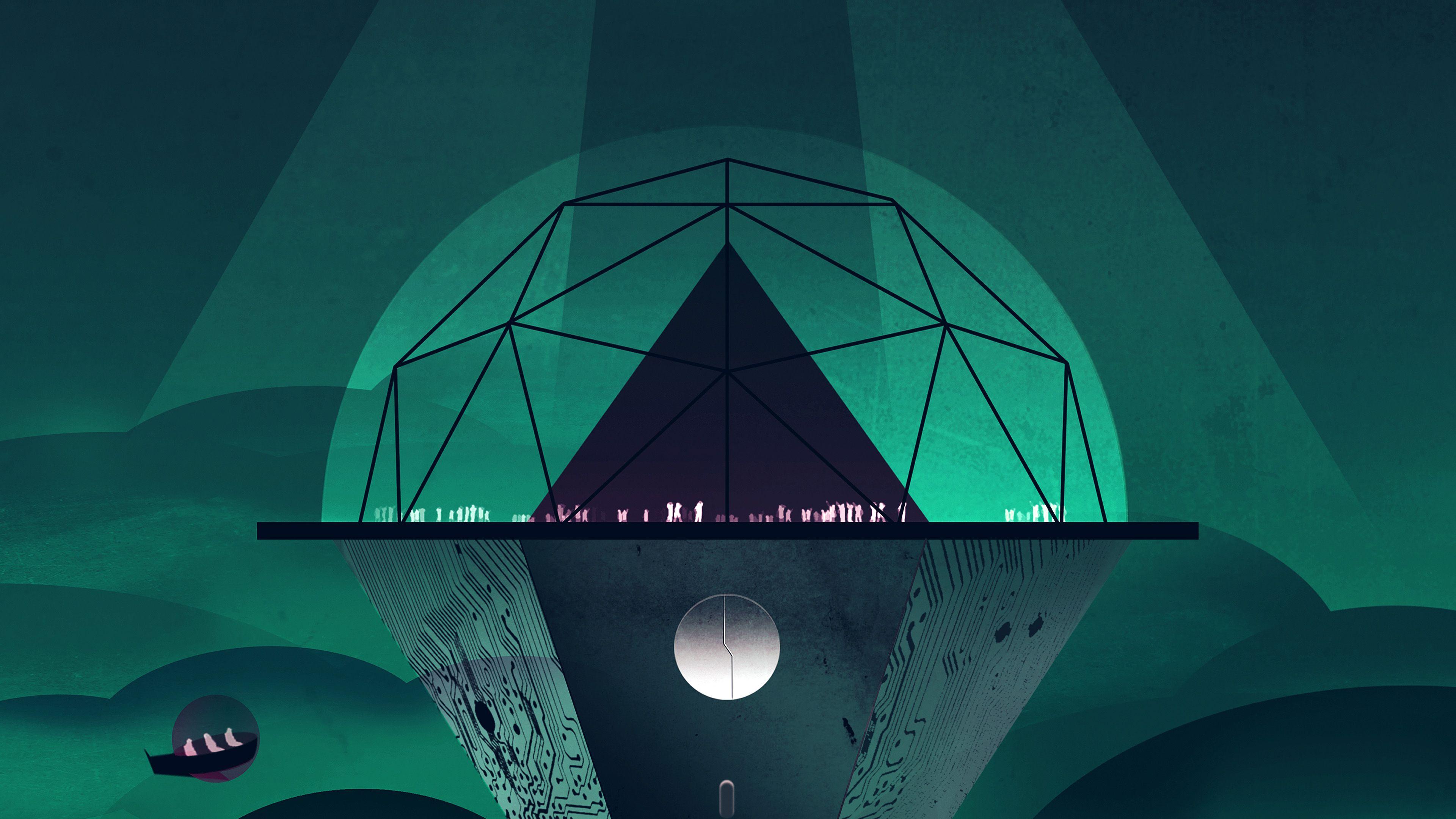 3840x2160 Venus Dark Green Art Illustration Nasa Space Wallpaper