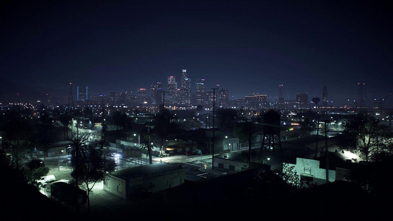1280x720 Night City View and Traffic Sounds (Need for Speed)